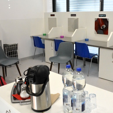 Der Drogenkonsumraum in Köln-Kalk von innen