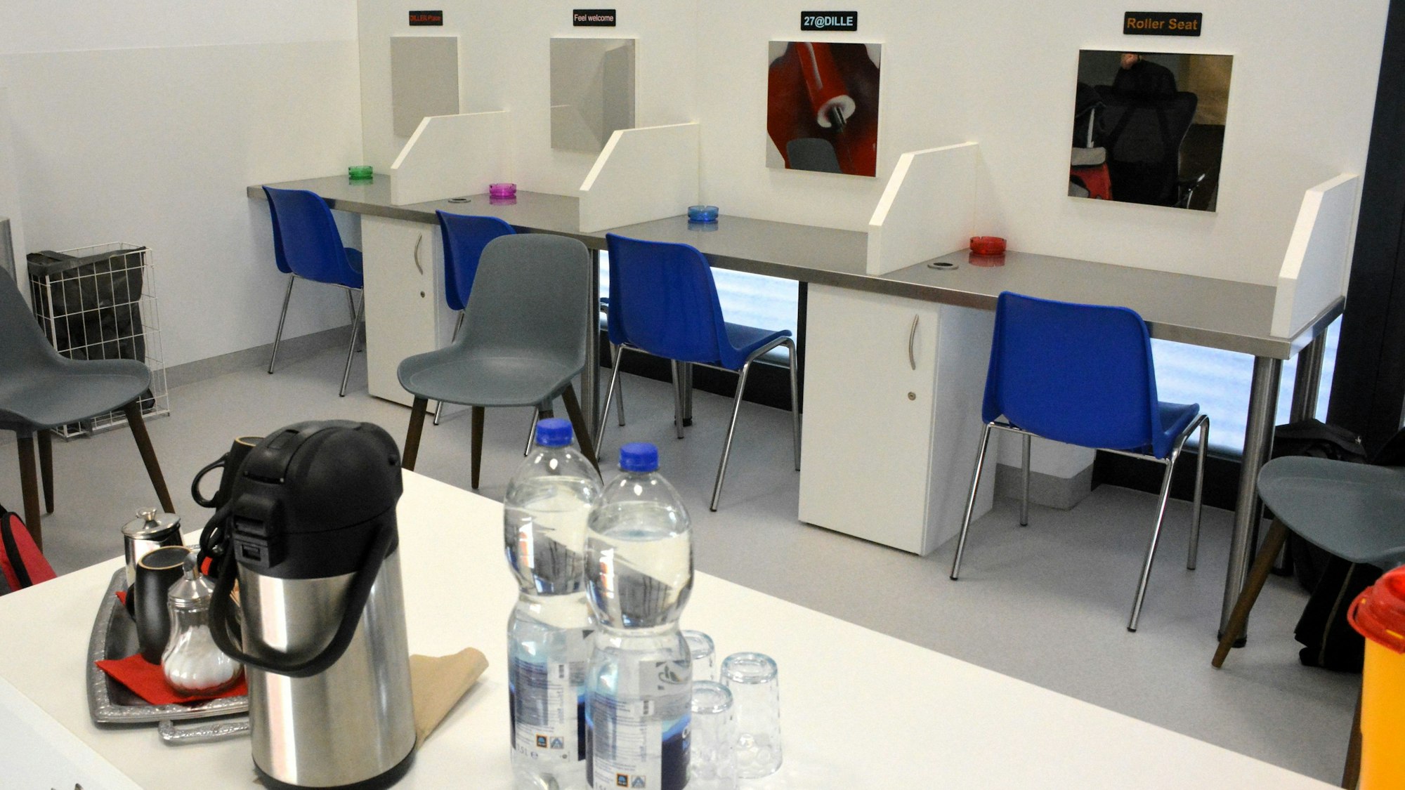 Der Drogenkonsumraum in Köln-Kalk von innen