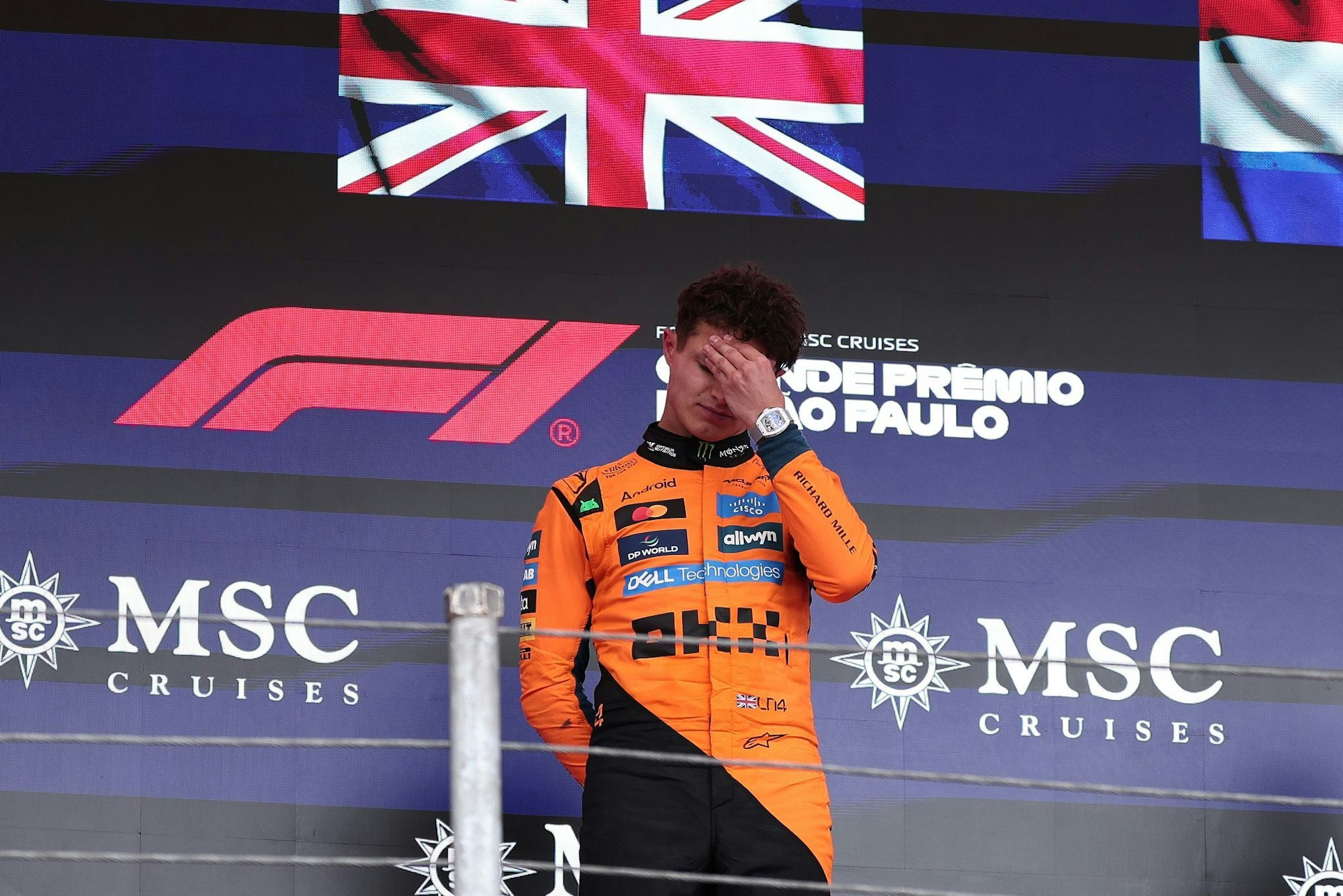 Lando Norris muss immer wieder auch Buhrufe aushalten.