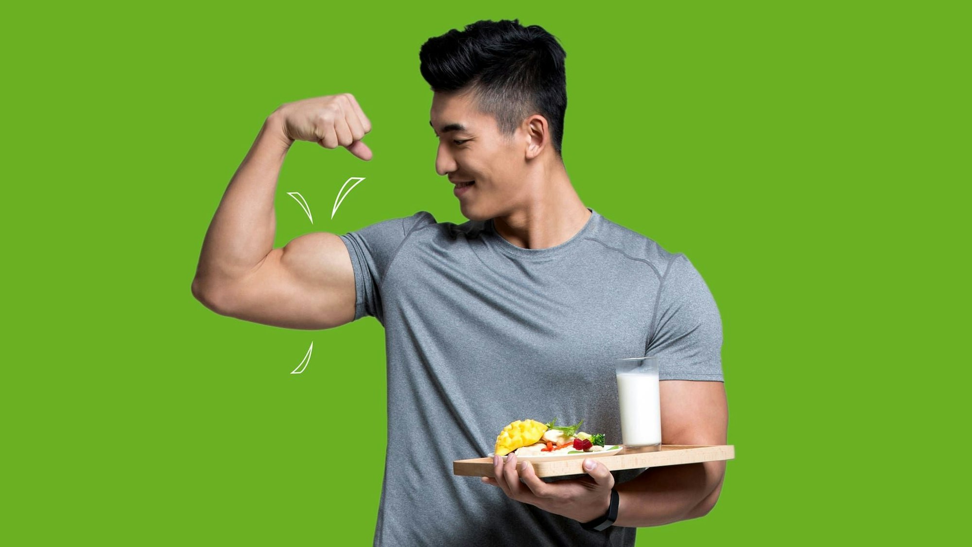 Bizeps dank Protein? So einfach ist es nicht. /RND (Montage), Foto: IMAGO/