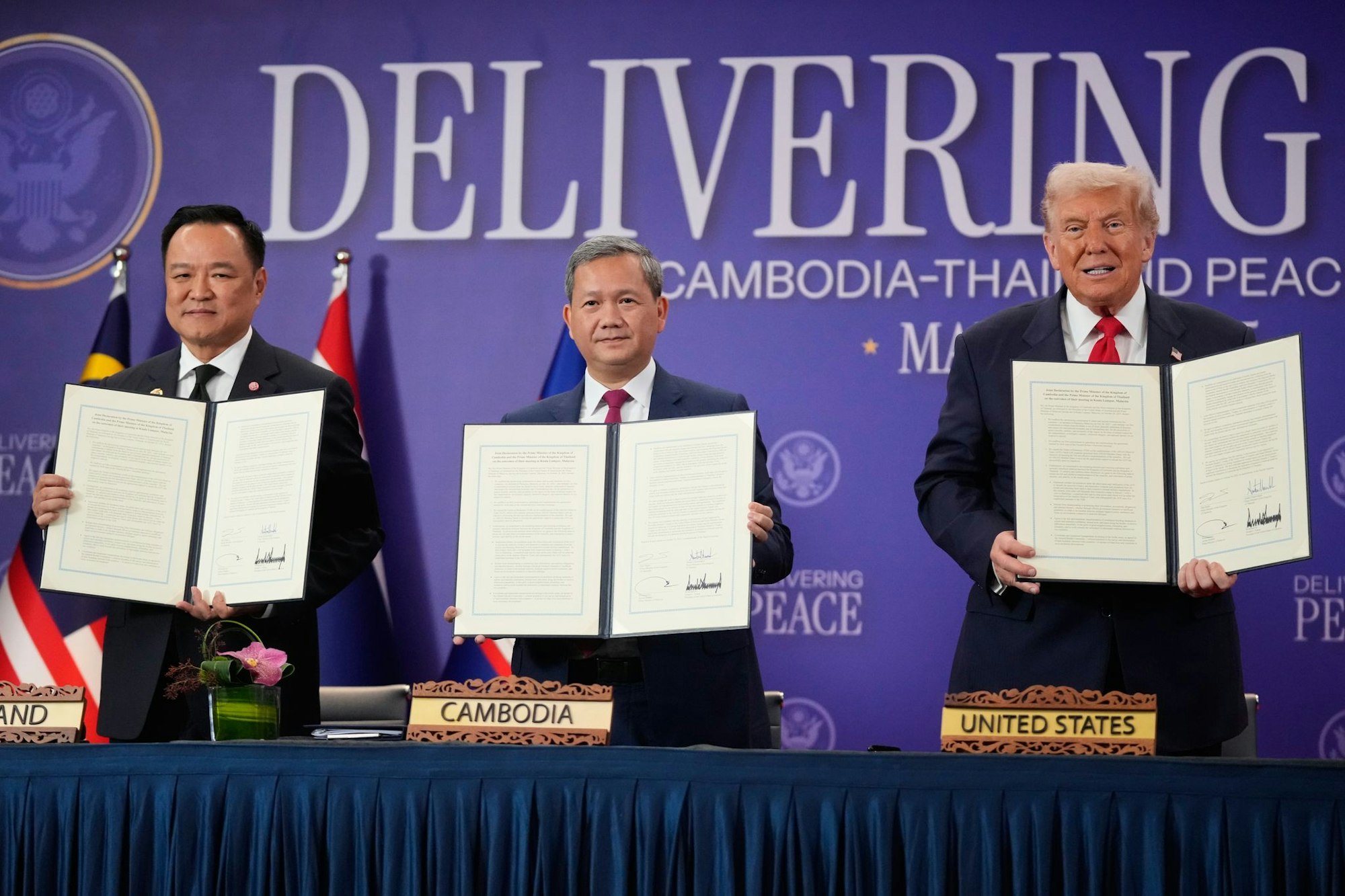 Trump hatte Thailand und Kambodscha zu dem Friedensabkommen gedrängt.