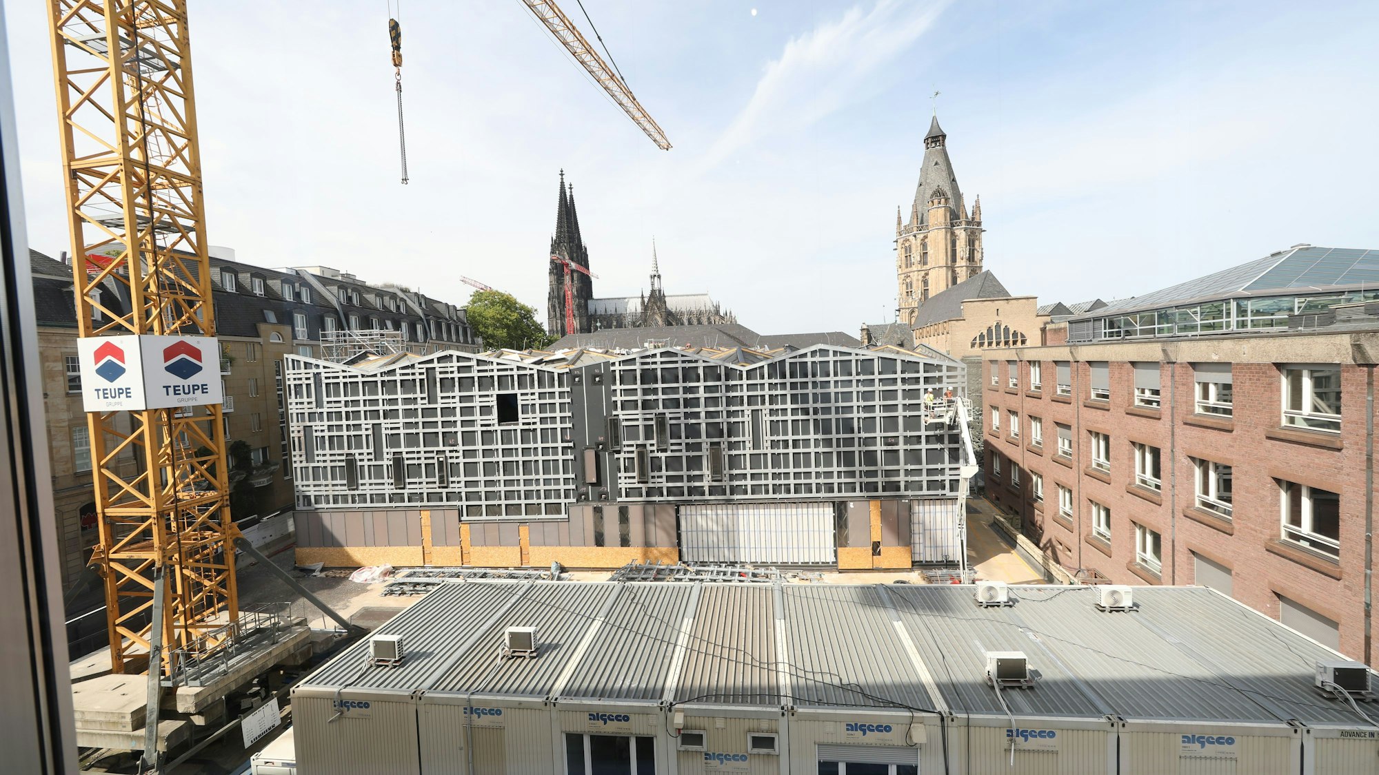 Ein Bild von der Miqua-Baustelle im August.