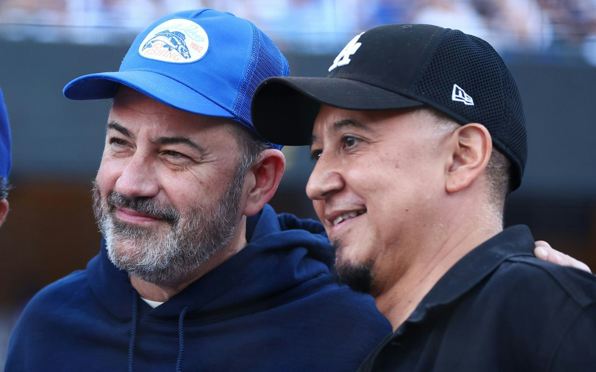 Jimmy Kimmel (links) und Cleto Escobedo III waren bereits seit Kindheitstagen eng befreundet. (Bild: 2024 Getty Images/Maddie Meyer)