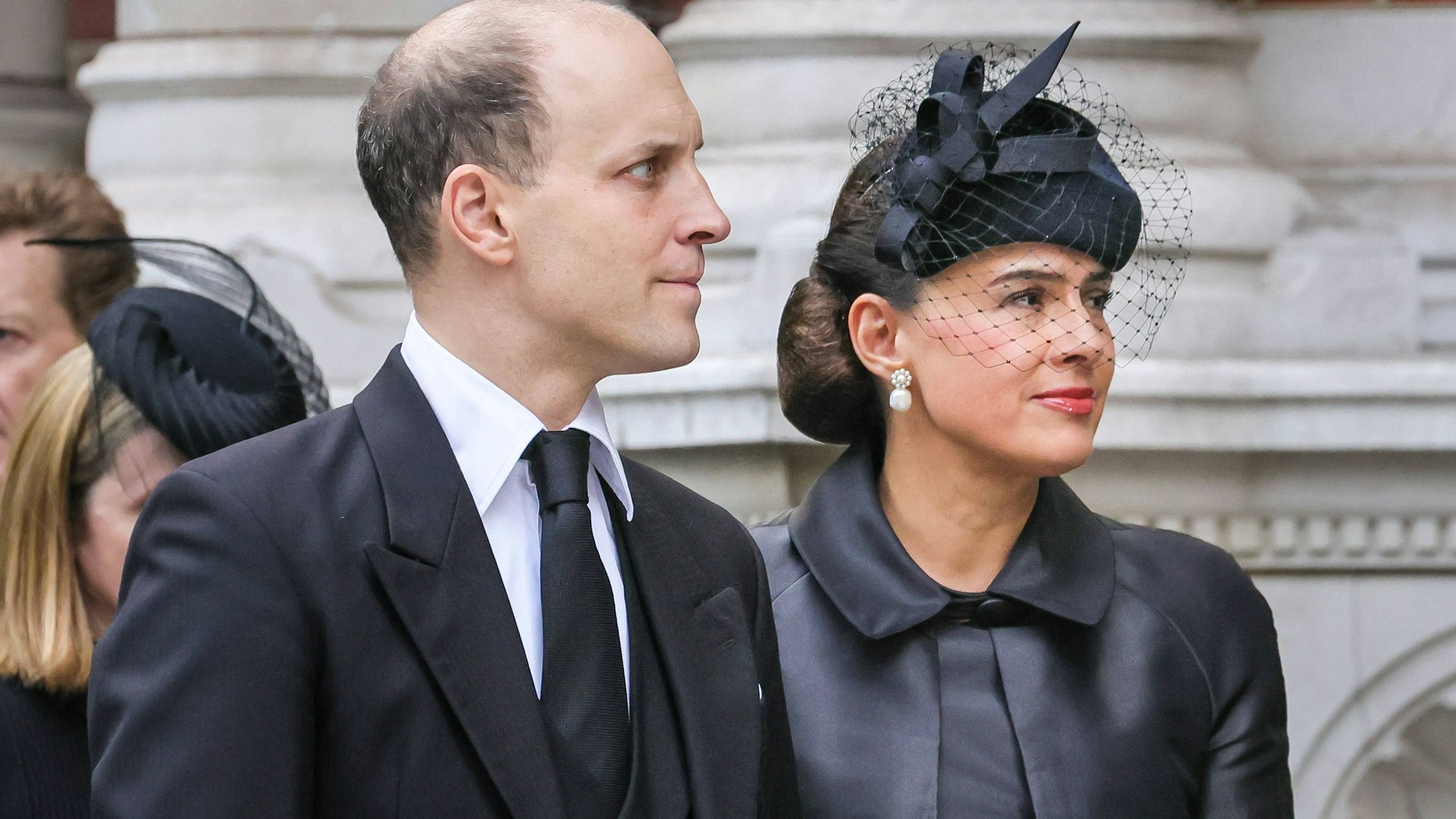 Lord Frederick Windsor und Lady Sophie Winkleman bei der Requiem-Messe für die am 4. September verstorbene Duchess of Kent in der Westminster Cathedral, London, 16. September 2025.