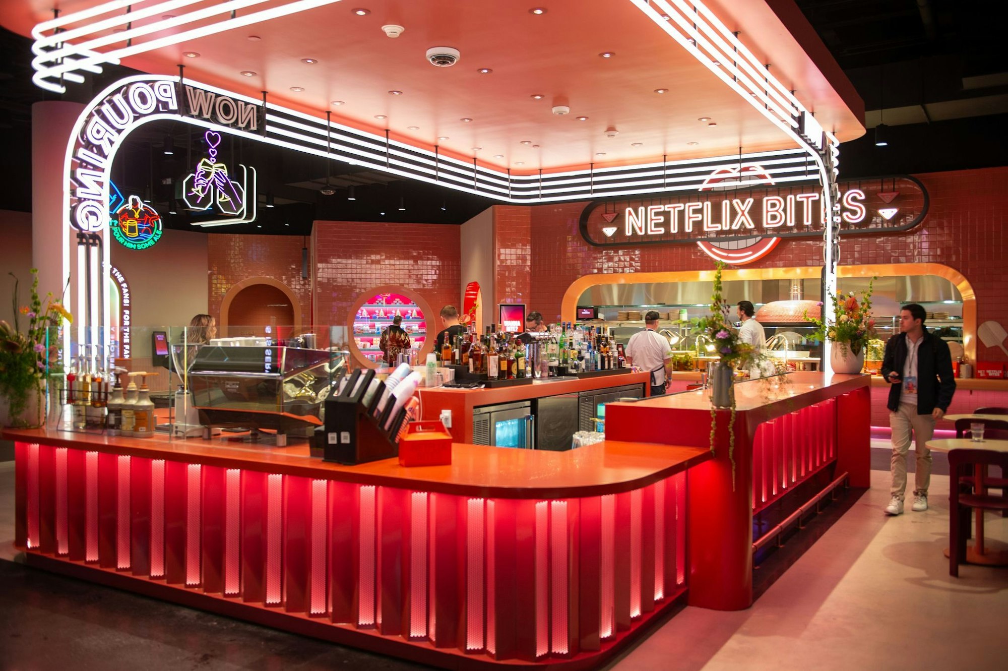 Zum Netflix House gehört auch ein Restaurant, dessen Gerichte mit Serien des Dienstes verbunden sein sollen.