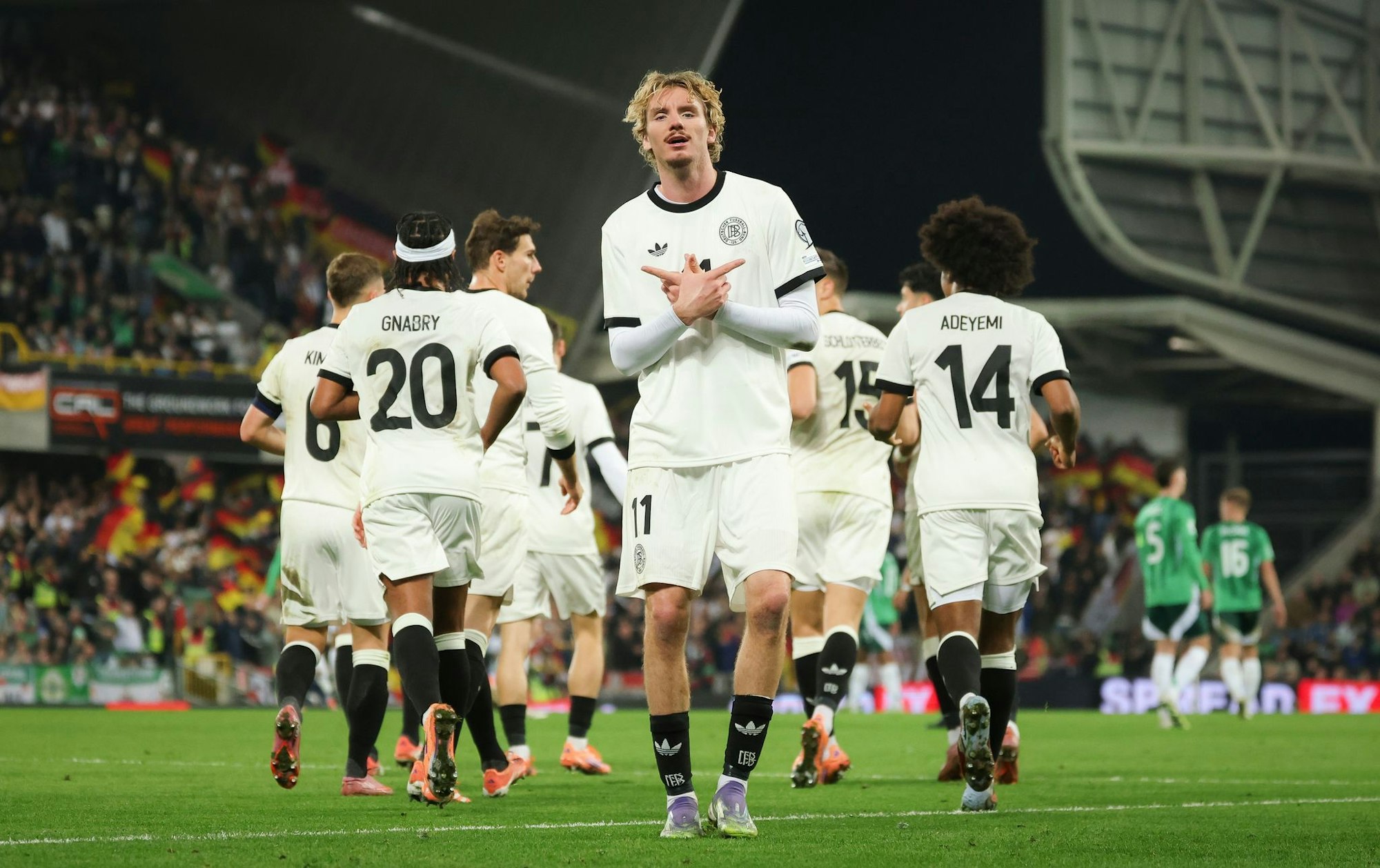 Bejubelt sein erstes DFB-Tor: Nick Woltemade. (Archivbild)