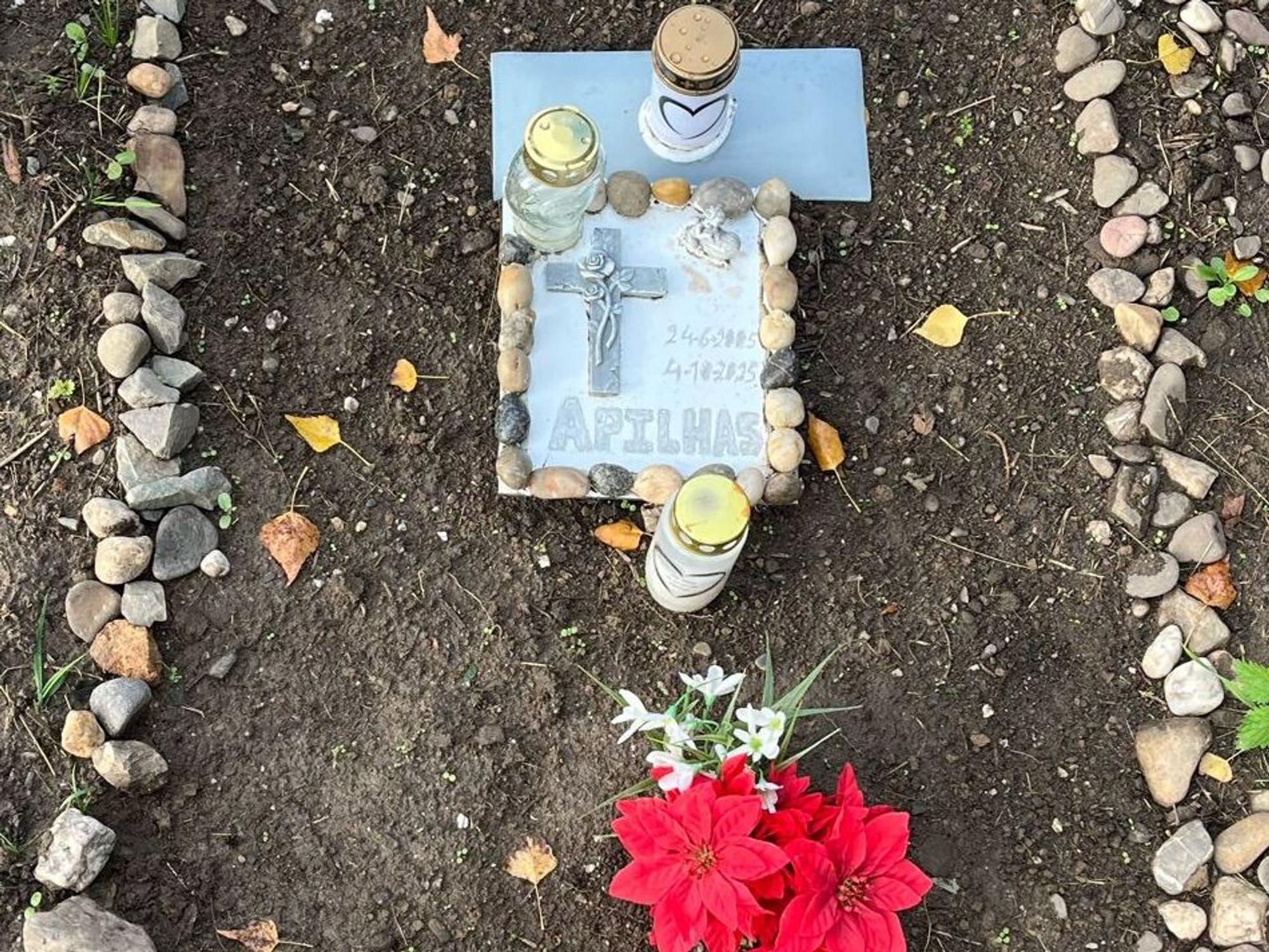 Die Grabstätte in Gendenken an „Aphilas“