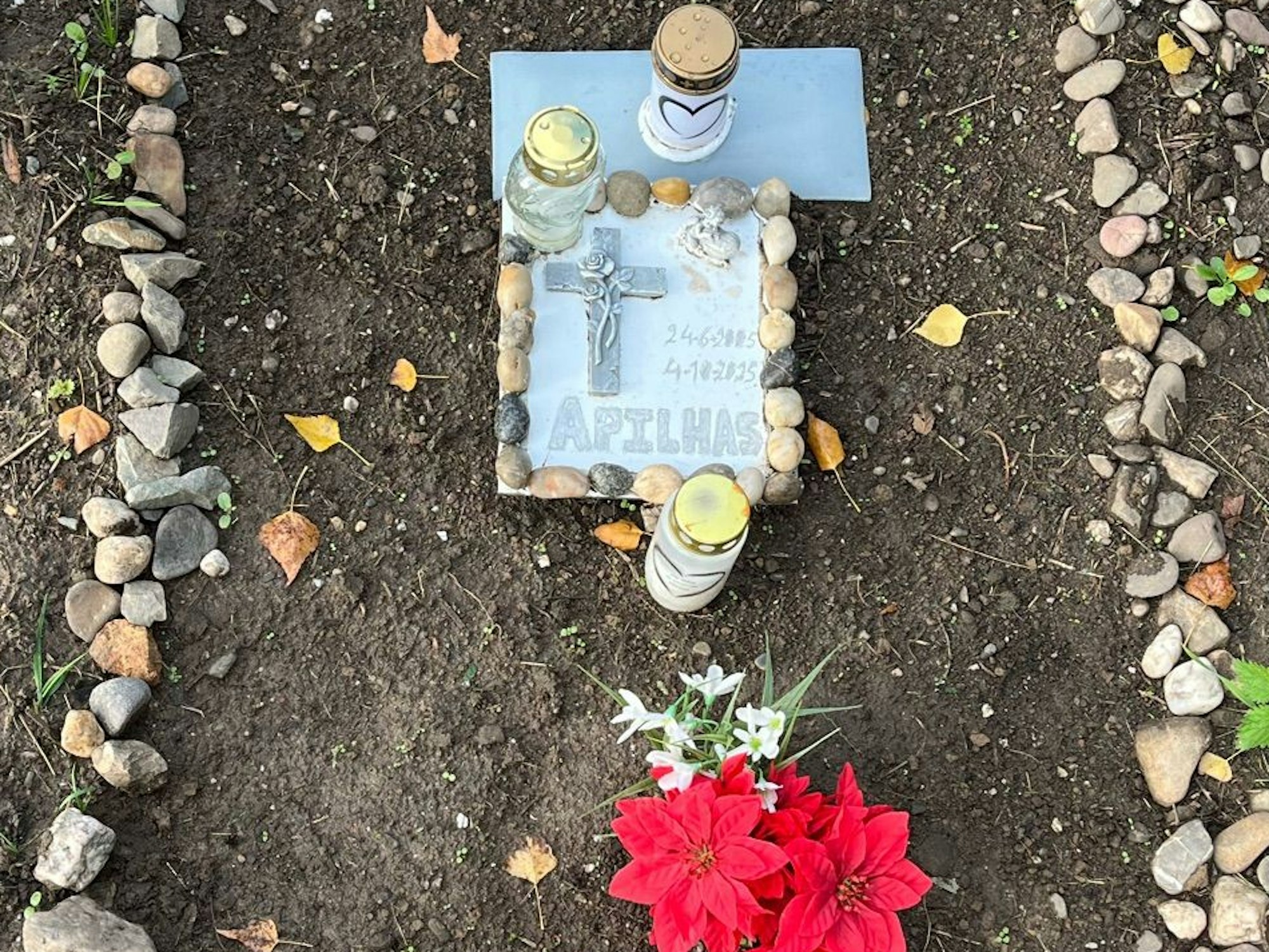 Die Grabstätte in Gendenken an „Aphilas“