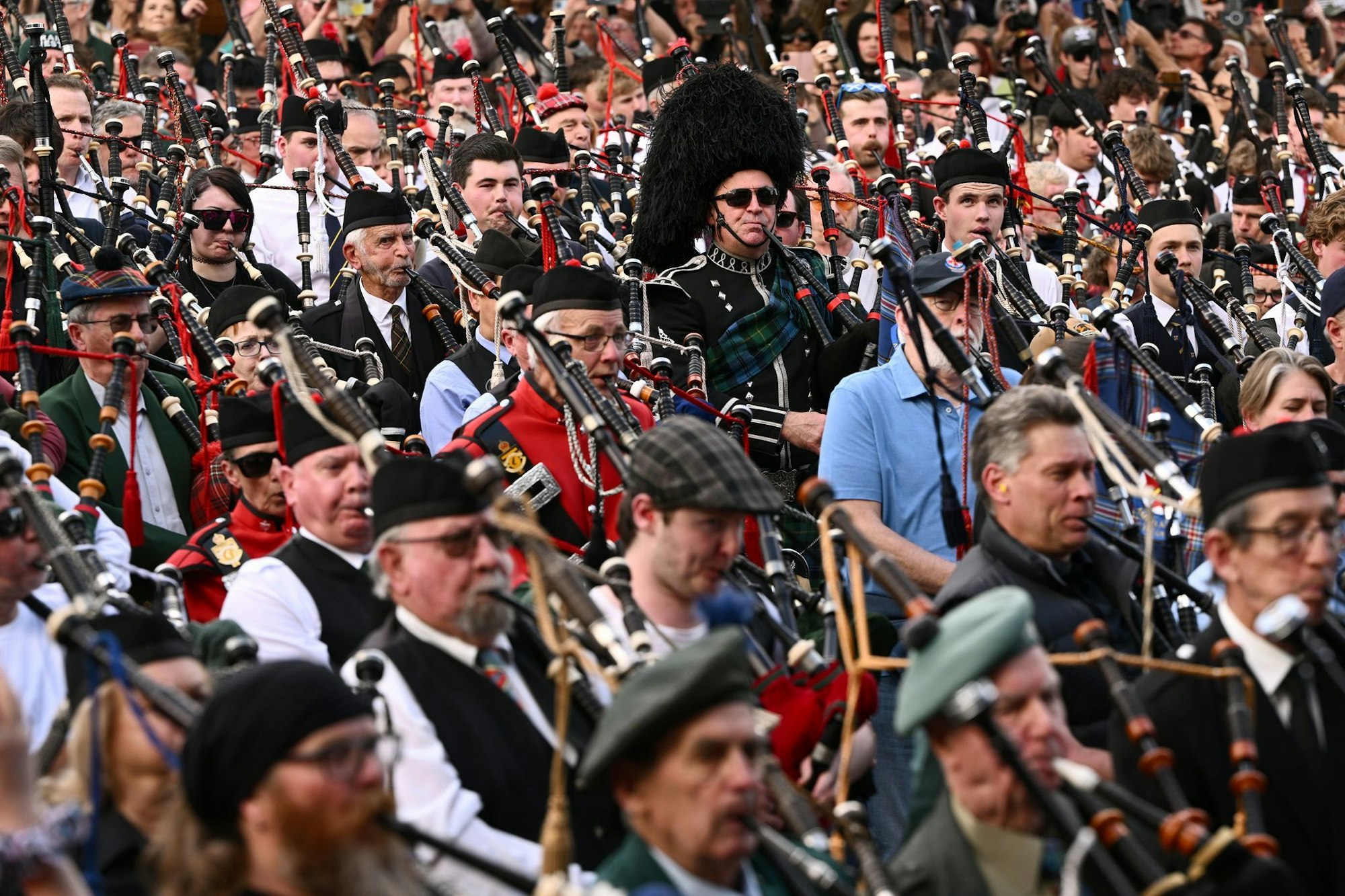 Eine von AC/DC's berühmtesten Rockhymnen erfüllte die Innenstadt.