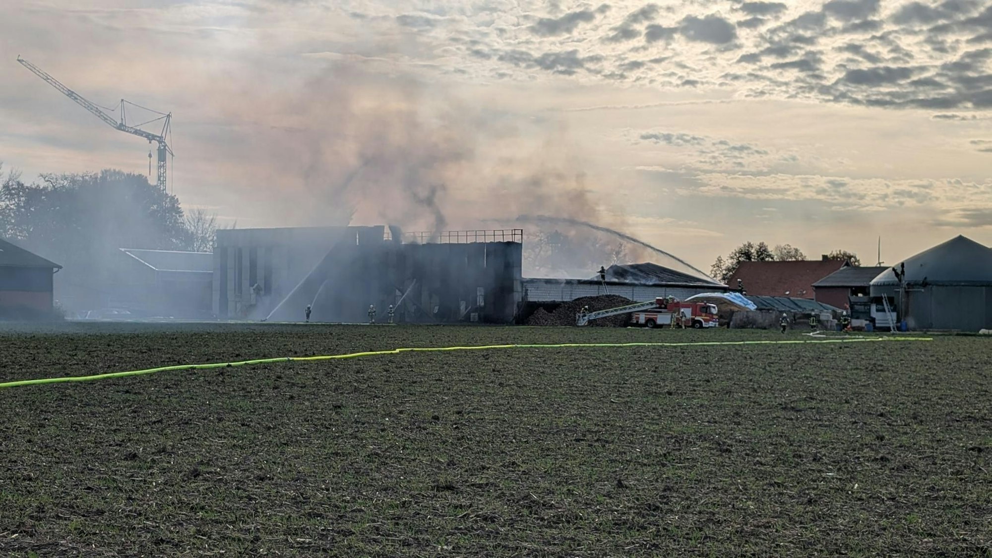 Das Feuer brach gegen Mittag aus.