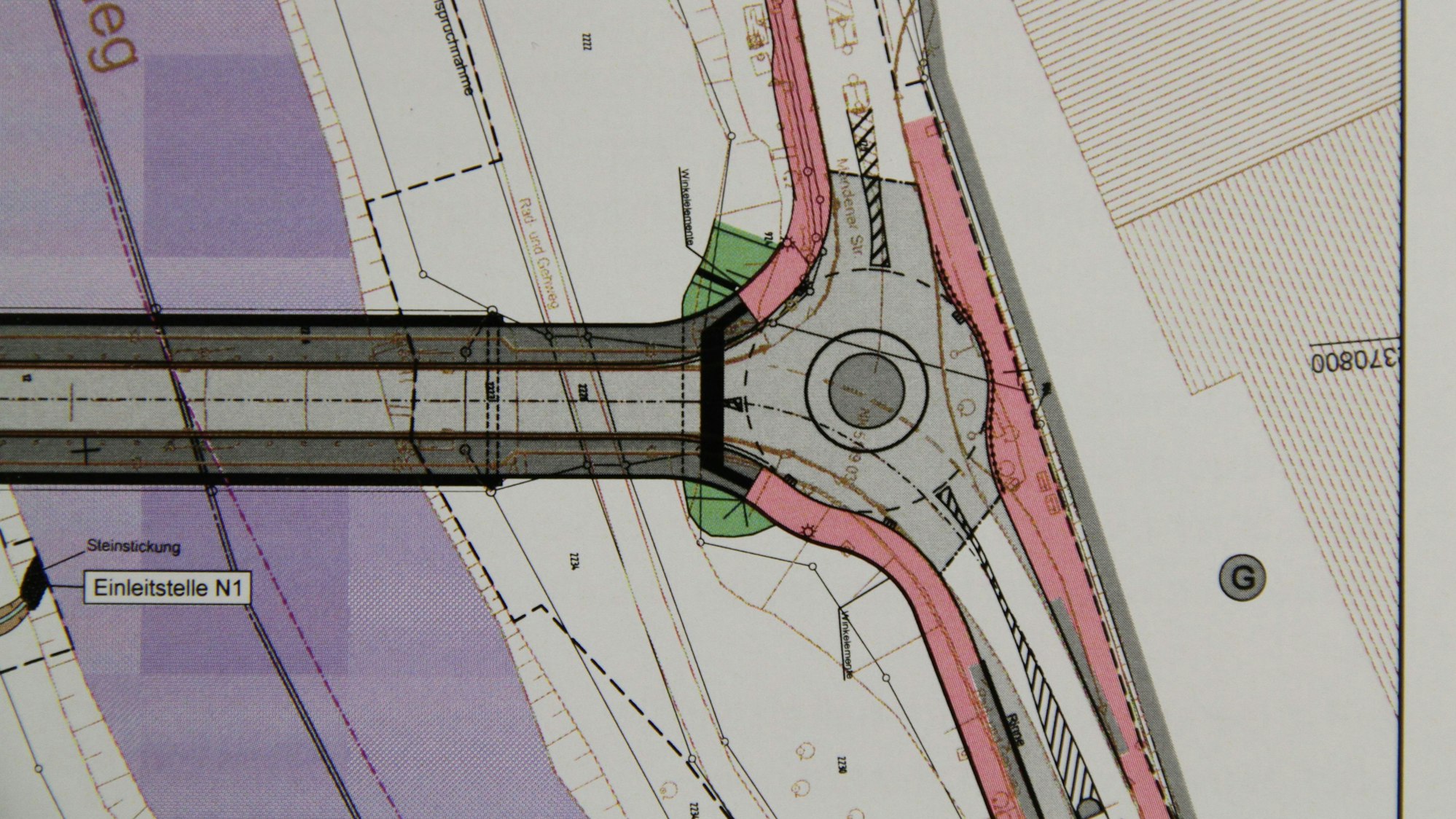 Entwurf für den neuen Kreisverkehr an Mendener Straße/Siegstraße und Uferstraße