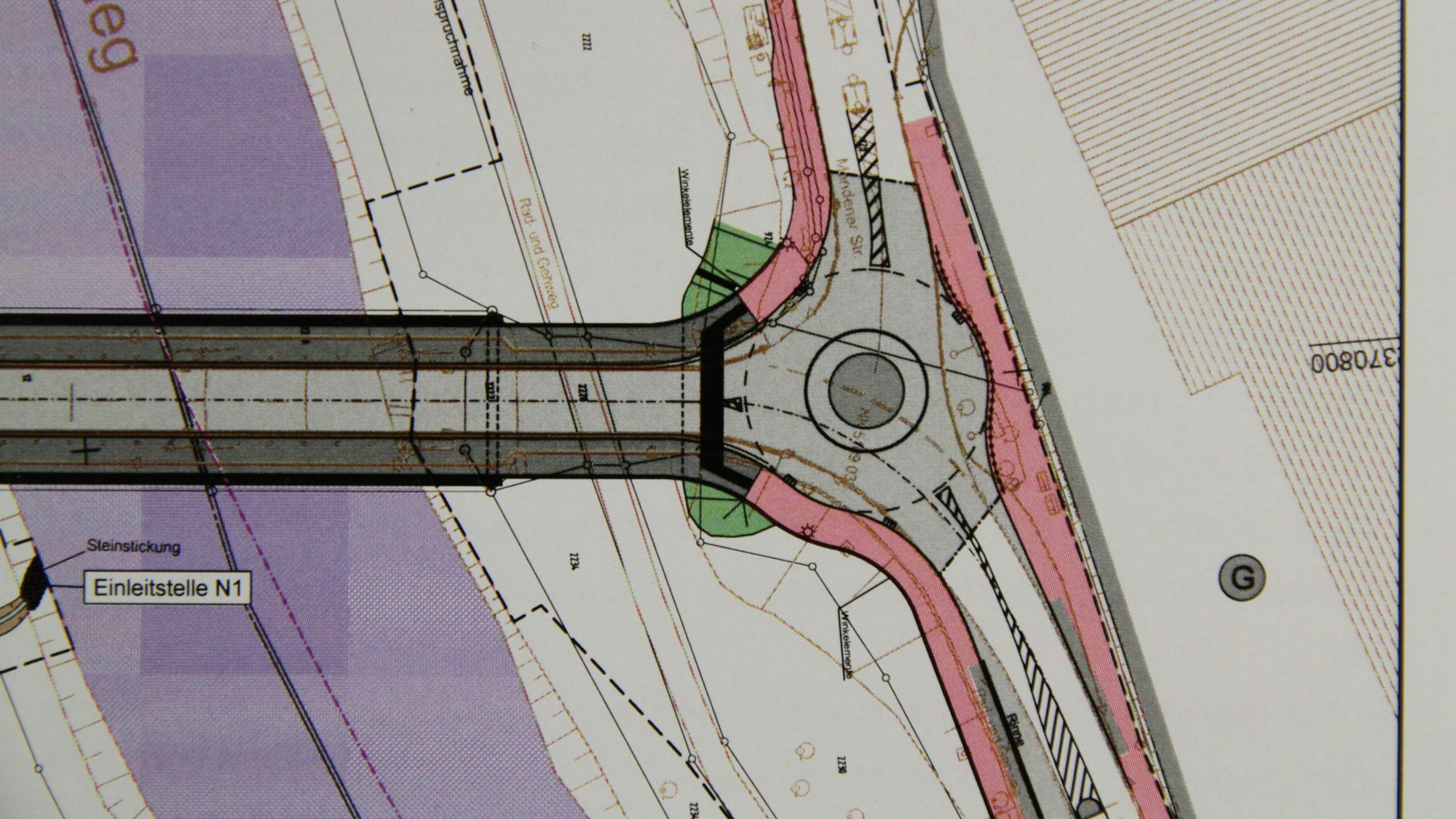Entwurf für den neuen Kreisverkehr an Mendener Straße/Siegstraße und Uferstraße