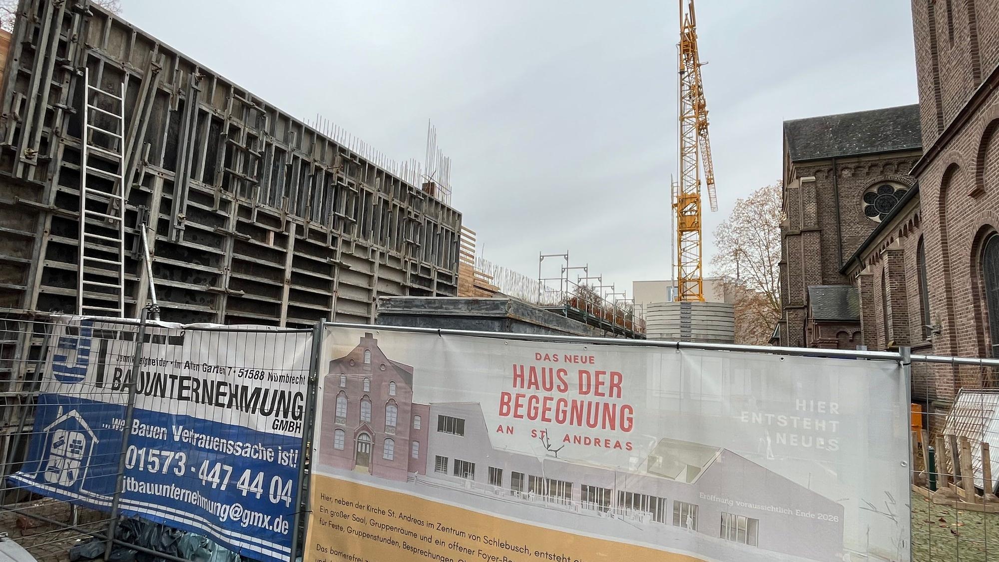 Das neue Gemeindezentrum an St. Andreas nimmt Formen an.