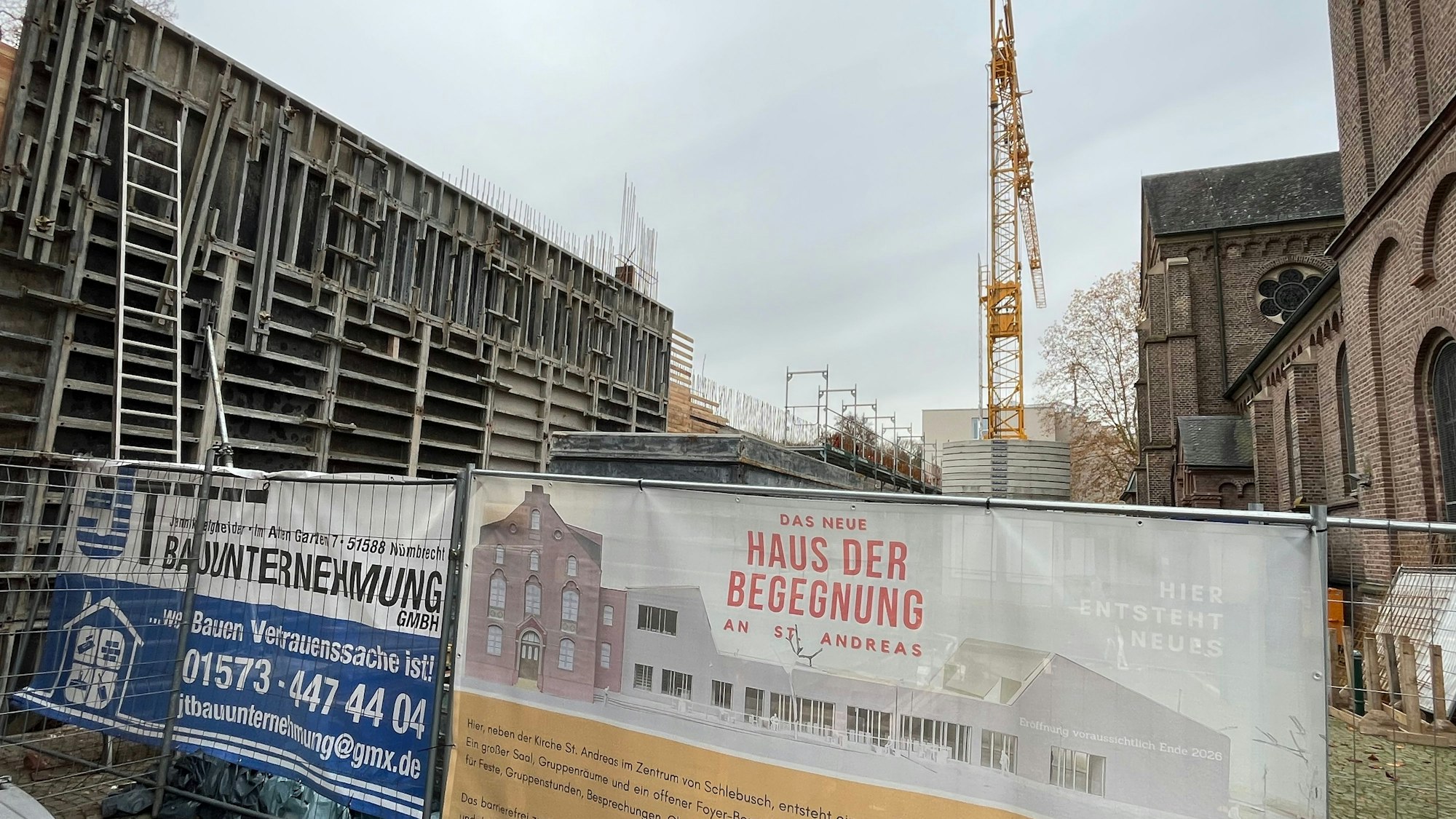 Das neue Gemeindezentrum an St. Andreas nimmt Formen an.