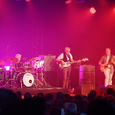 Simon Oslender (Tasten, v.l.), Steve Gadd (Schlagzeug), Will Lee (Bass) und Bruno Müller (Gitarre) sind derzeit zusammen auf Tour.