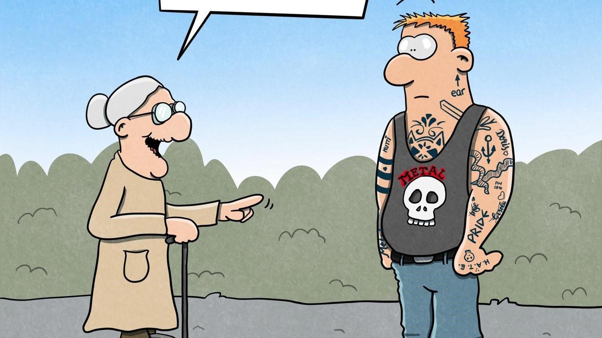 Das Bild zeigt eine Zeichnung von Michel Ley.