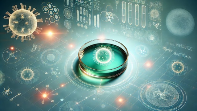 Wir brauchen immer neue Antibiotika oder neue Methoden zur Bakterien-Bekämpfung. (Illustration zur modernen medizinischen Forschung.)