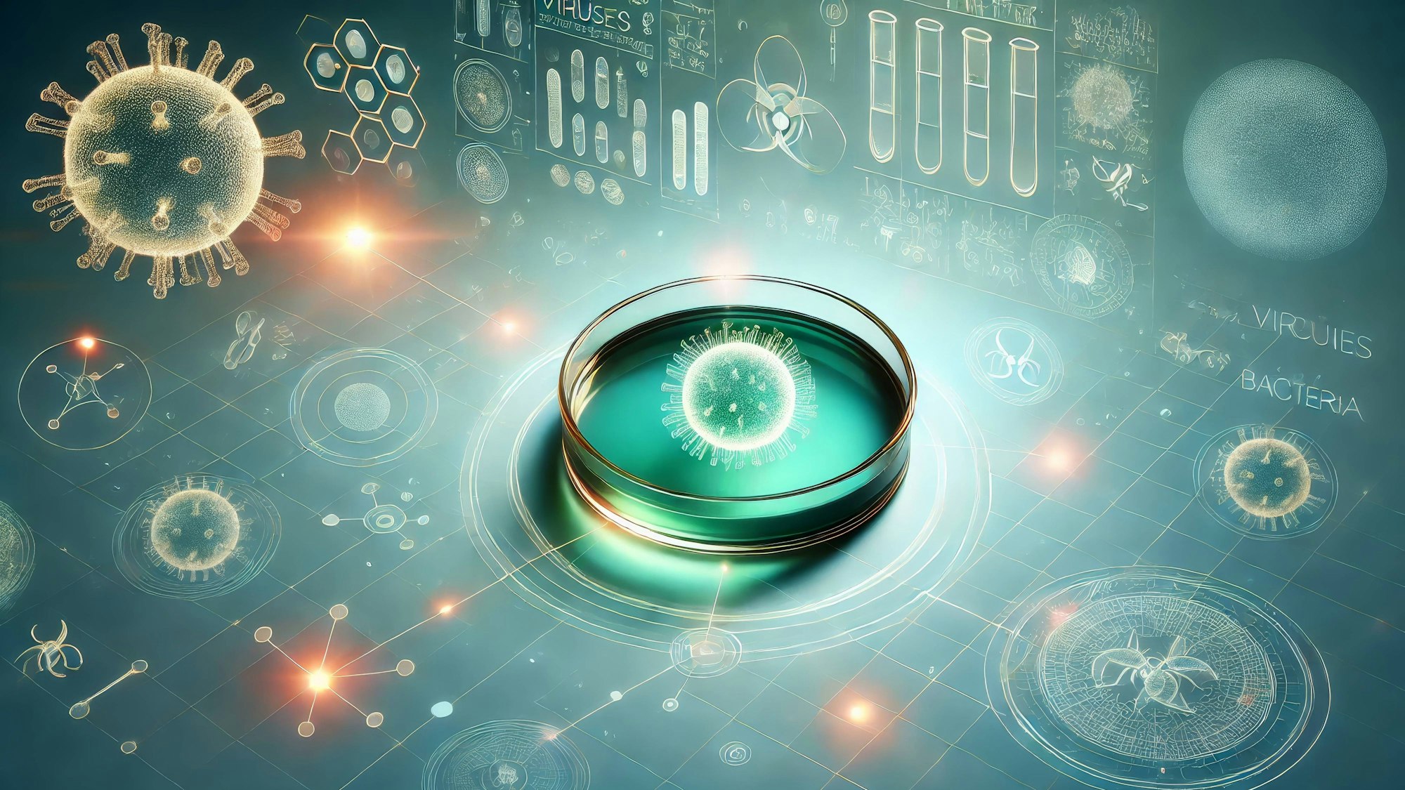 Wir brauchen immer neue Antibiotika oder neue Methoden zur Bakterien-Bekämpfung. (Illustration zur modernen medizinischen Forschung.)