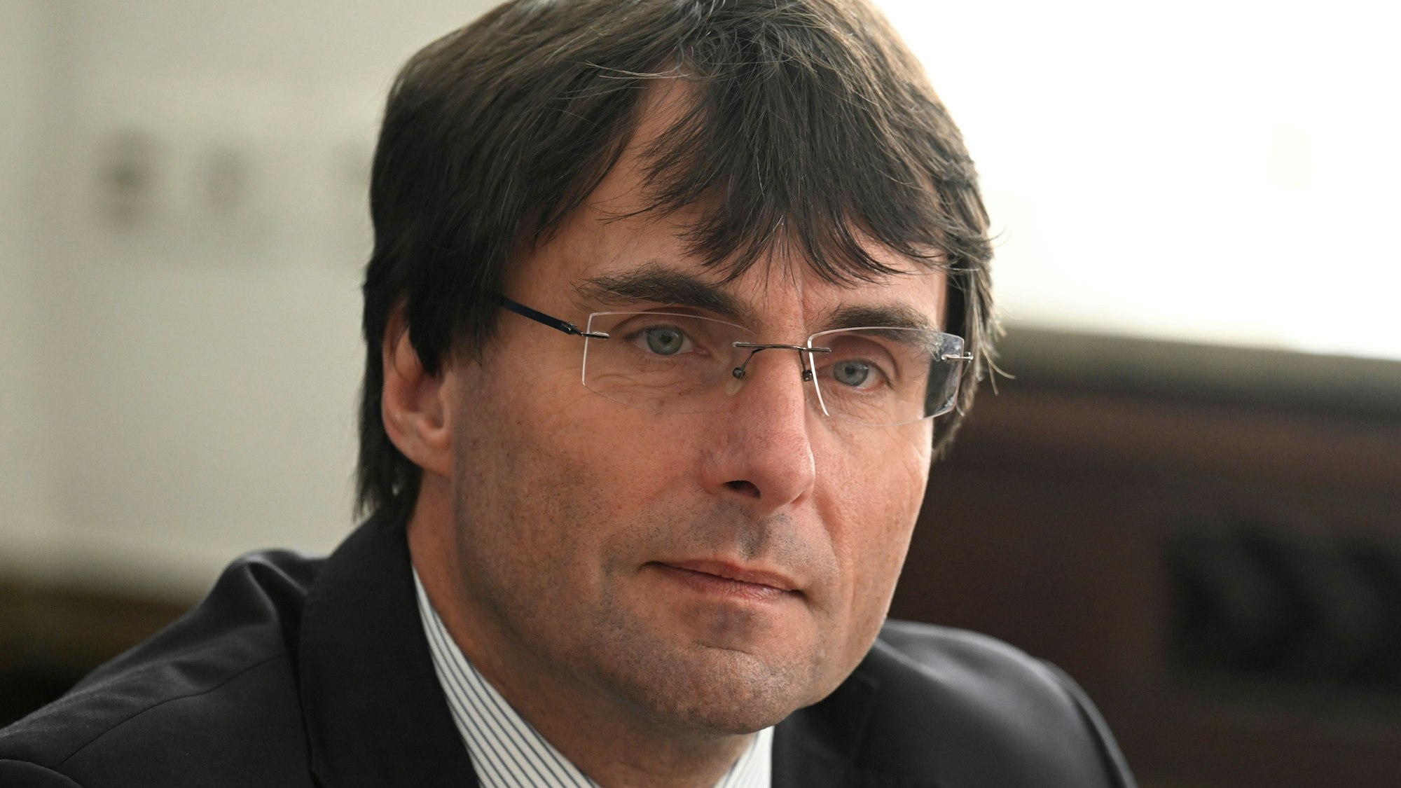 Marcus Optendrenk, Finanzminister von Nordrhein-Westfalen (NRW) bei der Eröffnung der Zentral- und Ansprechstelle für die Verfolgung von Wirtschaft- und Finanzkriminalität in NRW.