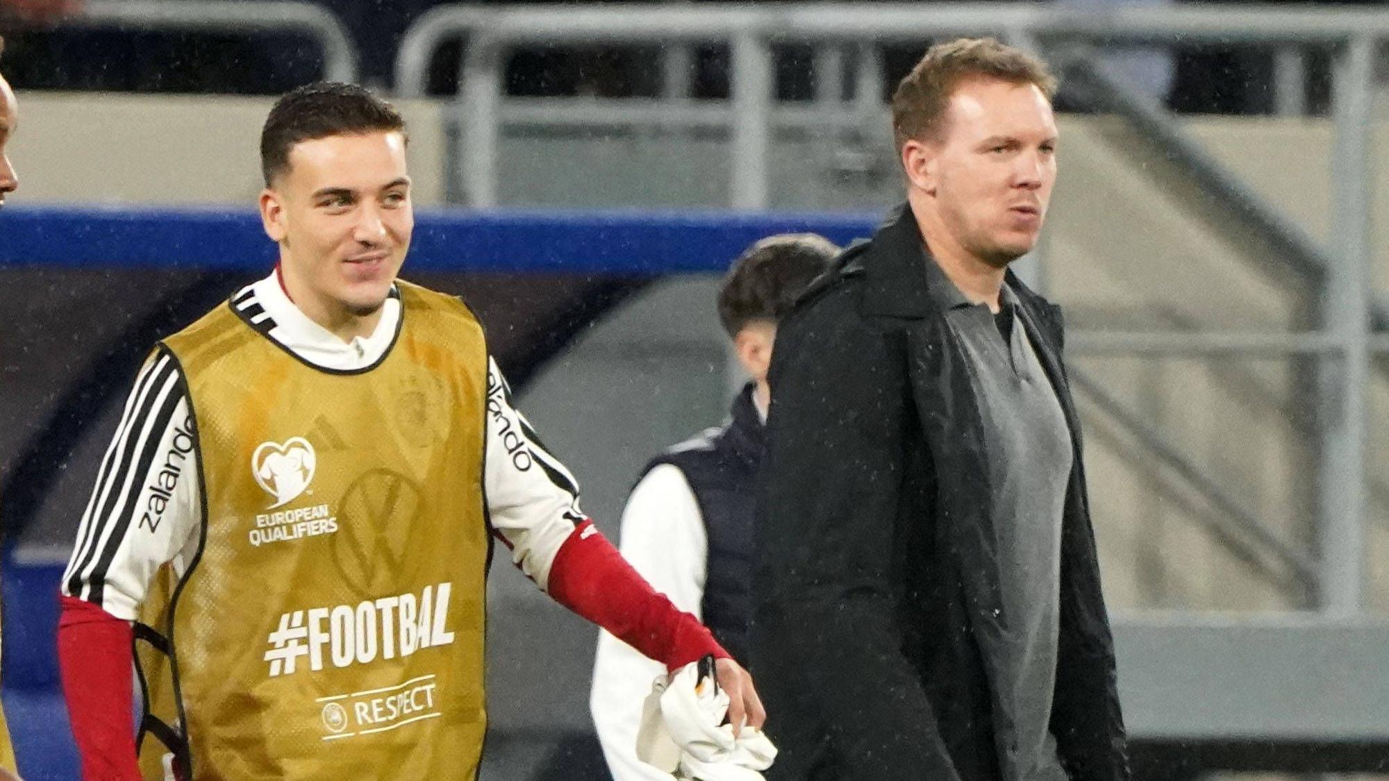 DFB Maenner Nationalmannschaft, Men national team, Nationalteam , WM 2026 Qualifikation, World Cup 2026 Qualifiers, luxembourg vs Deutschland, stade de Luxembourg Said El Mala, Julian Nagelsmann Trainer, Coach Deutschland Aktion, Einzelbild, *** DFB Maenner Nationalmannschaft, Men National Team,, WM 2026 Qualifiers, World Cup 2026 Qualifiers, luxembourg vs Germany, stade de Luxembourg Said El Mala, Julian Nagelsmann coach, Coach Germany action, single image,