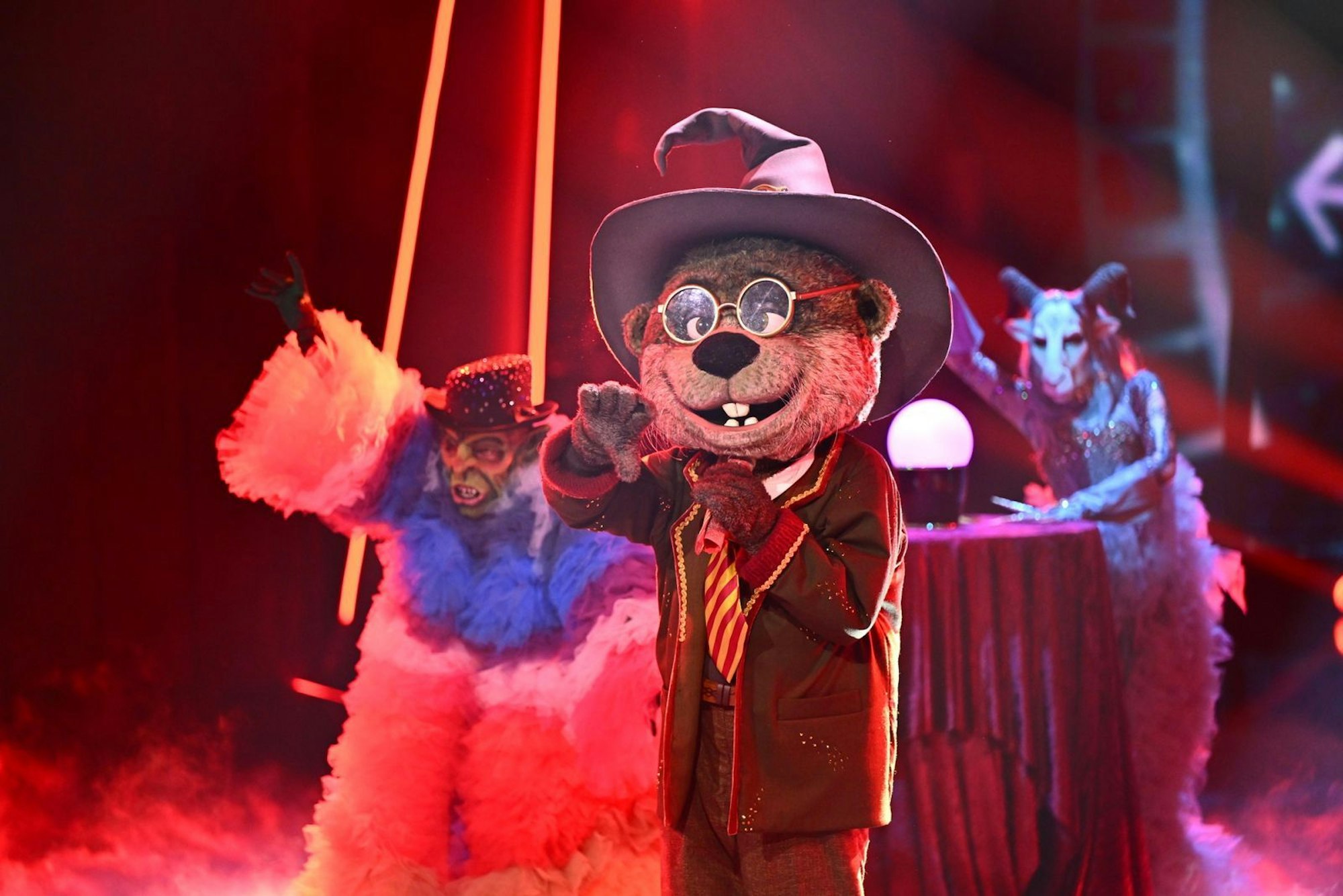 Harry Otter sang „Pokerface“ von Lady Gaga und stellte die Ratecrew vor echte Rätsel. Da hatte keiner so einen richtigen Verdacht. (Bild: Joyn/Willi Weber)
