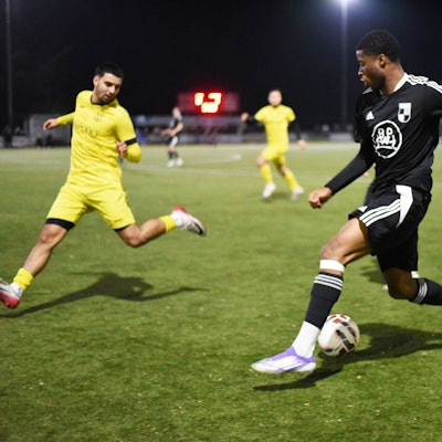 Szene aus einem Fußballspiel