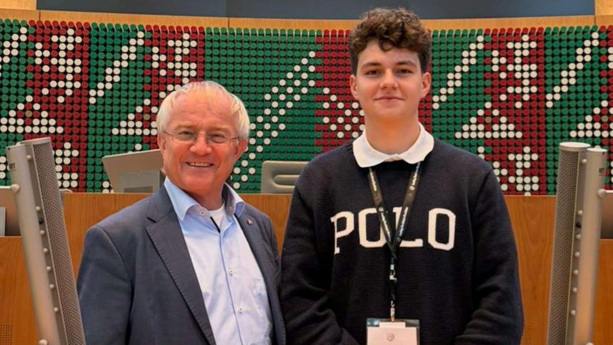 Rüdiger Scholz und Leo Voigt bei einem gemeinsamen Besuch im NRW-Landtag.
