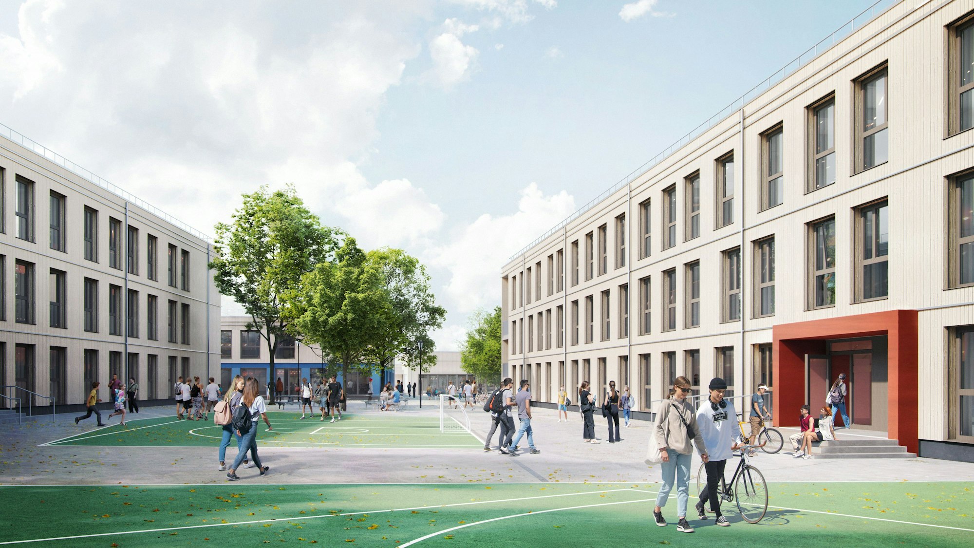 So soll der Interimsstandort an der Alteburger straße aussehen.