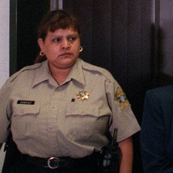 Yolanda Saldívar 1995 vor Gericht.