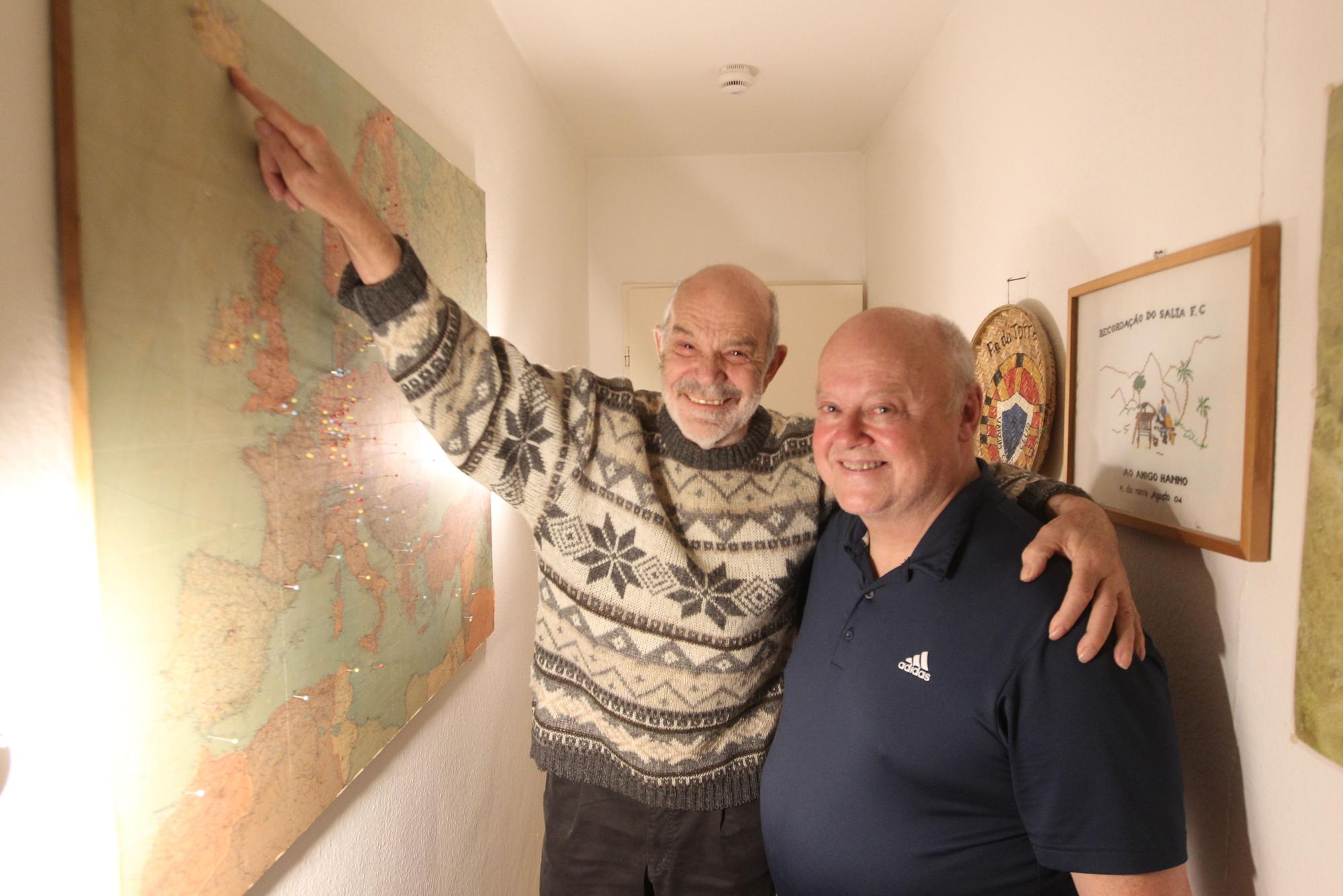 Hanno Rheineck (links) und sein isländischer Freund Oskar Thorarensen beim viertägigen Besuch am vergangenen Wochenende.