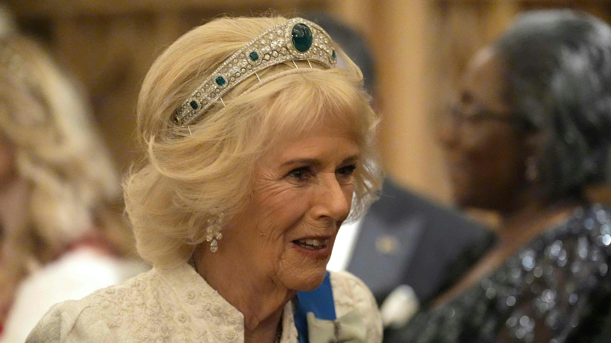 Königin Camilla beim Empfang.