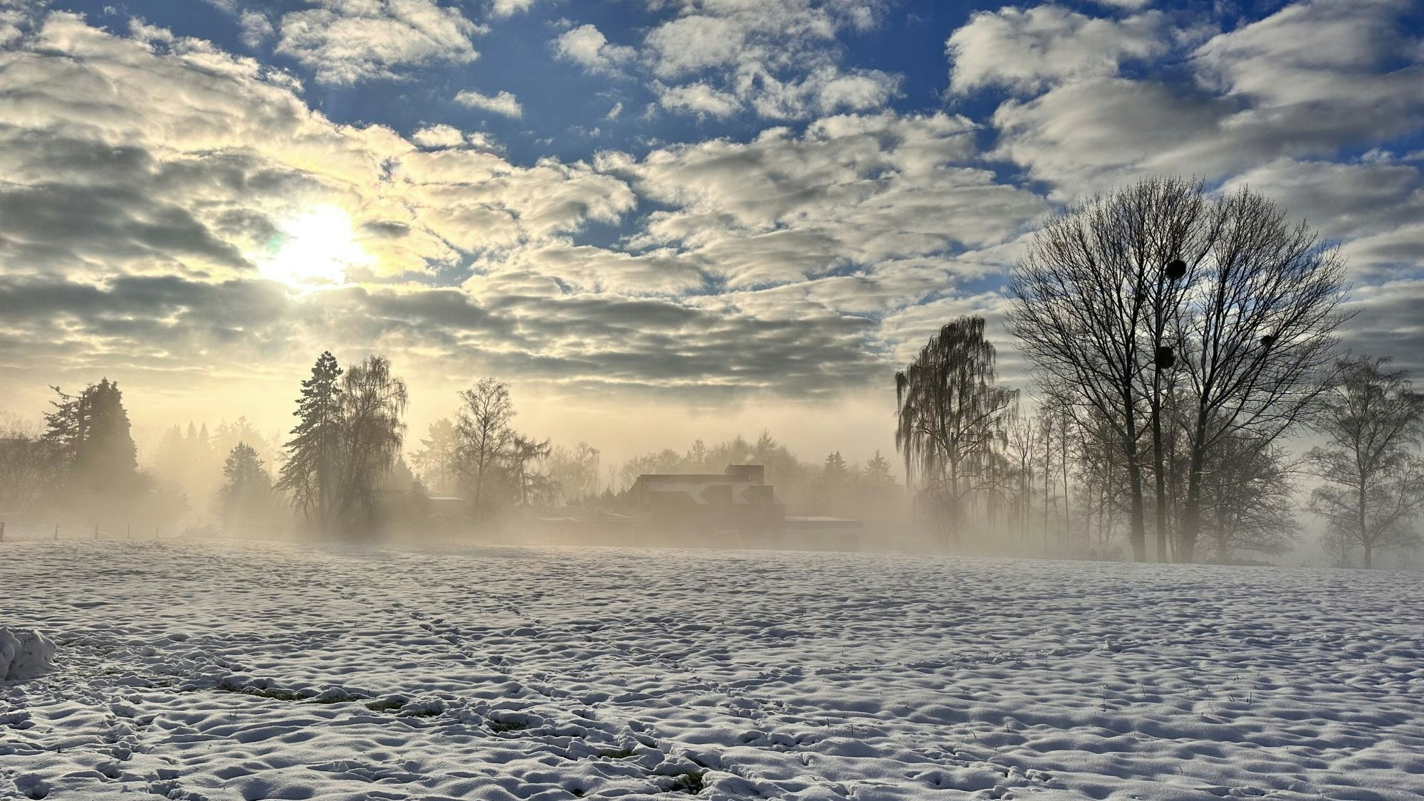 Bergisch Gladbach-Romaney im Winter.