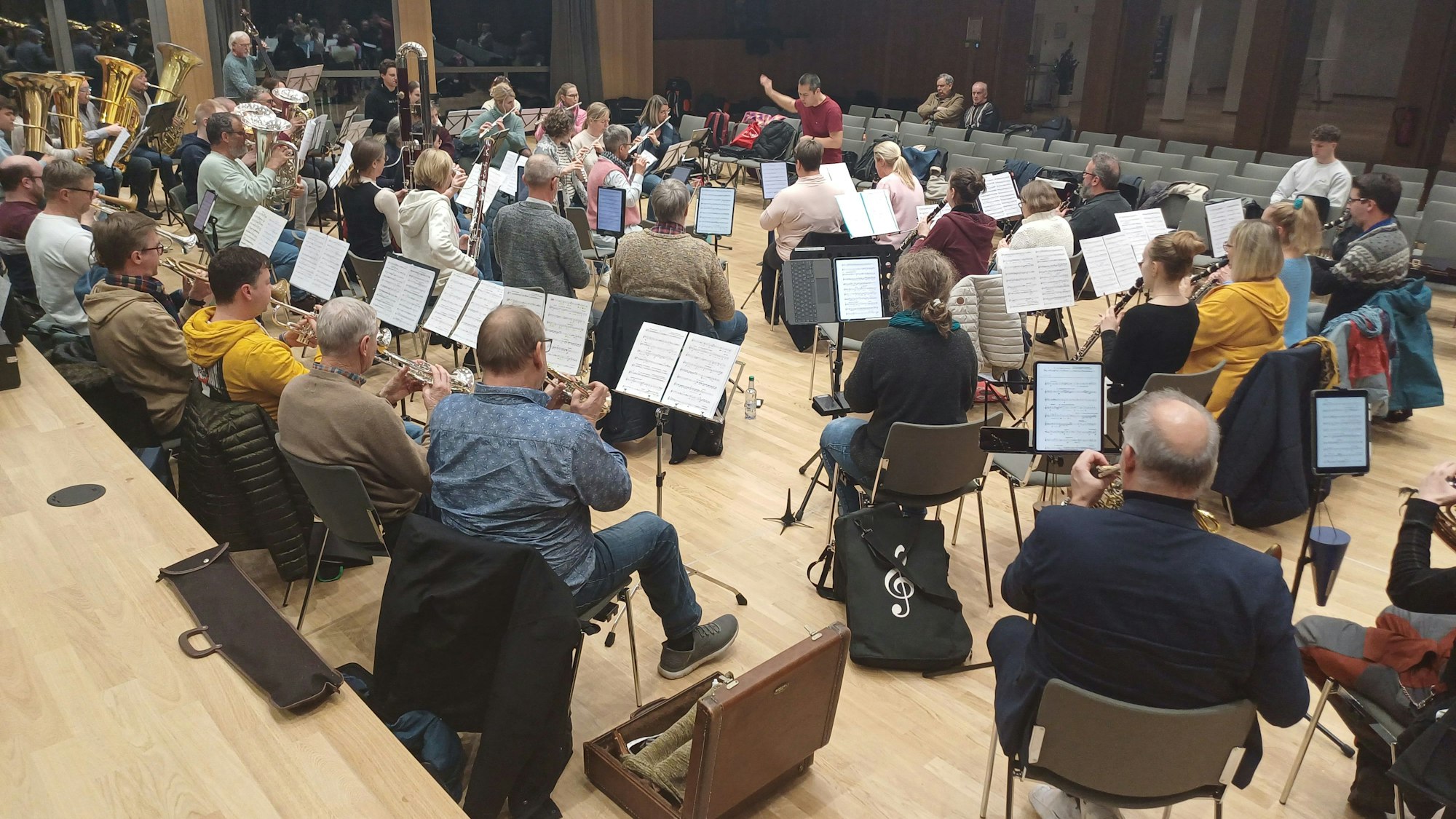 Am Dienstagabend probte der OVH erstmals alleine im neuen Kulturforum.