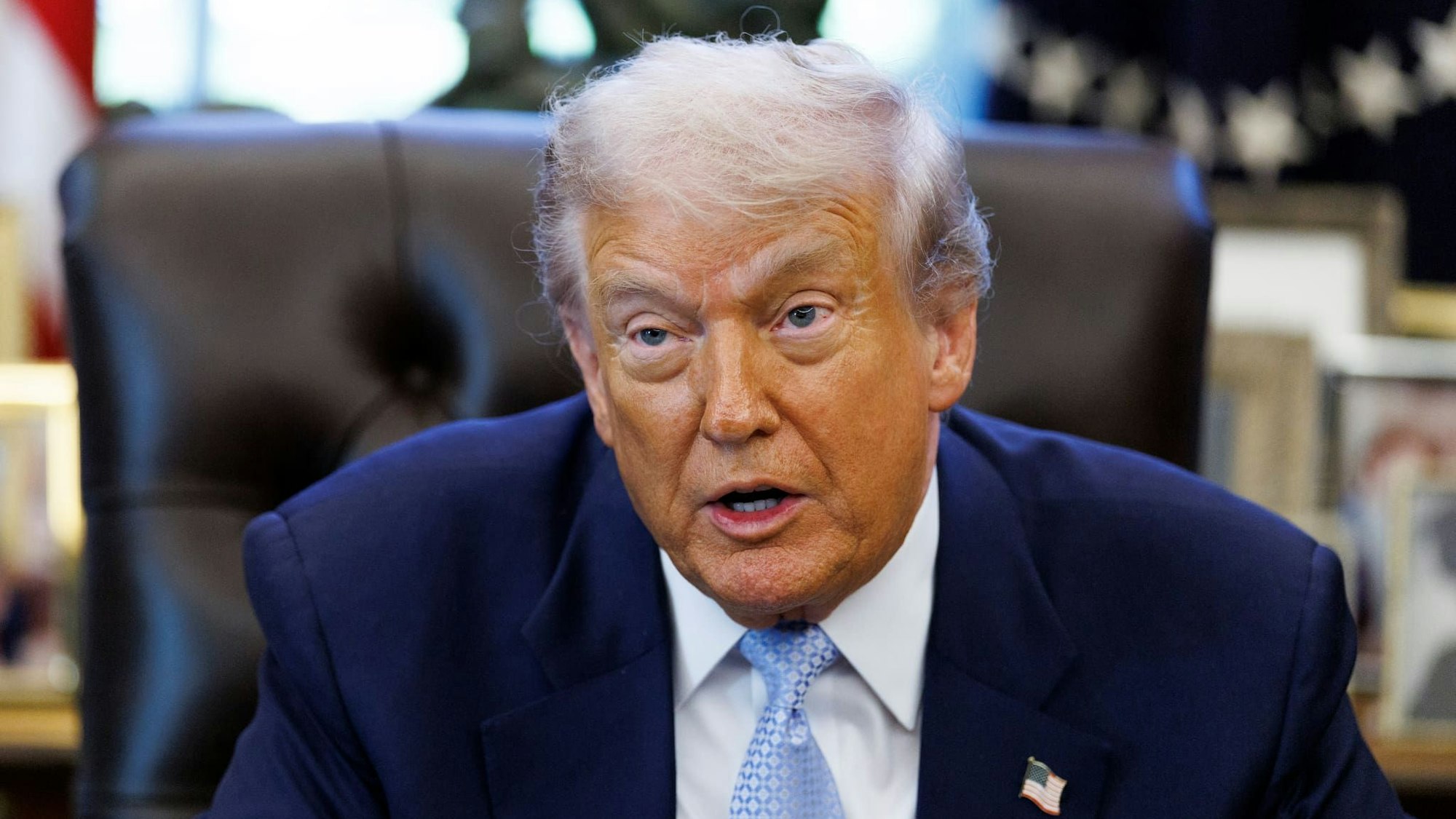 US-Präsident Donald Trump während eines Treffens mit der Task Force des Weißen Hauses zur FIFA-Weltmeisterschaft 2026 im Weißen Haus. (Symbolbild)