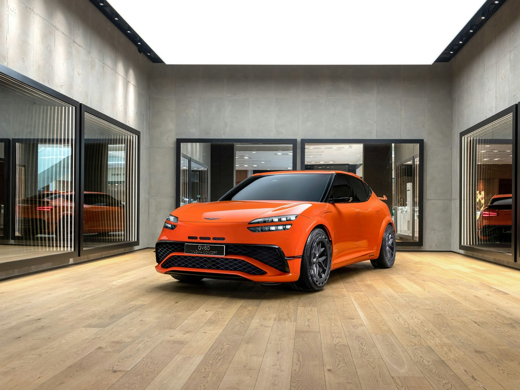 Genesis bringt mit dem GV60 Magma erstmals eine sportliche Modellreihe an den Start: Leistung und Dynamik stehen im Mittelpunkt.