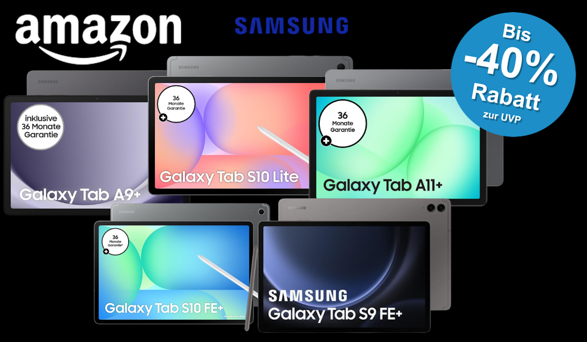 Im Rahmen der Black Week sind bei Amazon Samsung-Tablets reduziert erhältlich.