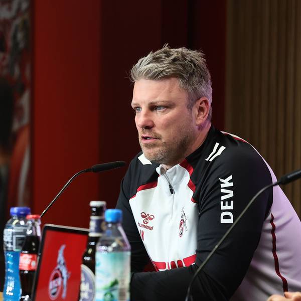 1. FC Köln, Pressekonferenz zum Heimspiel gegen Frankfurt, Lukas Kwasniok (1. FC Köln). 20.11.2025, Bild: Herbert Bucco