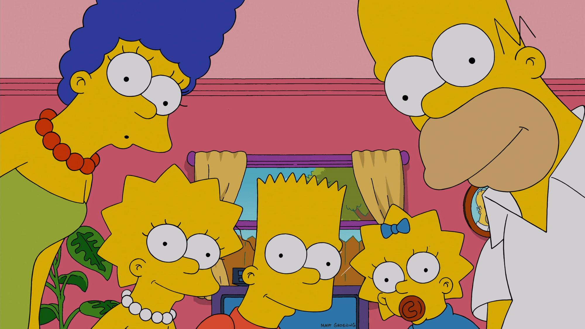 The Simpsons The Simpsons Homer Simpson, Marge Simpson, Bart Simpson, Maggie Simpson, Lisa Simpson EDITORIAL USE ONLY Copyright: xFOXx