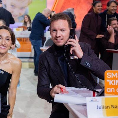 Julian Nagelsmann und seine Freundin Lena Wurzenberger beim RTL-Spendenmarathon.