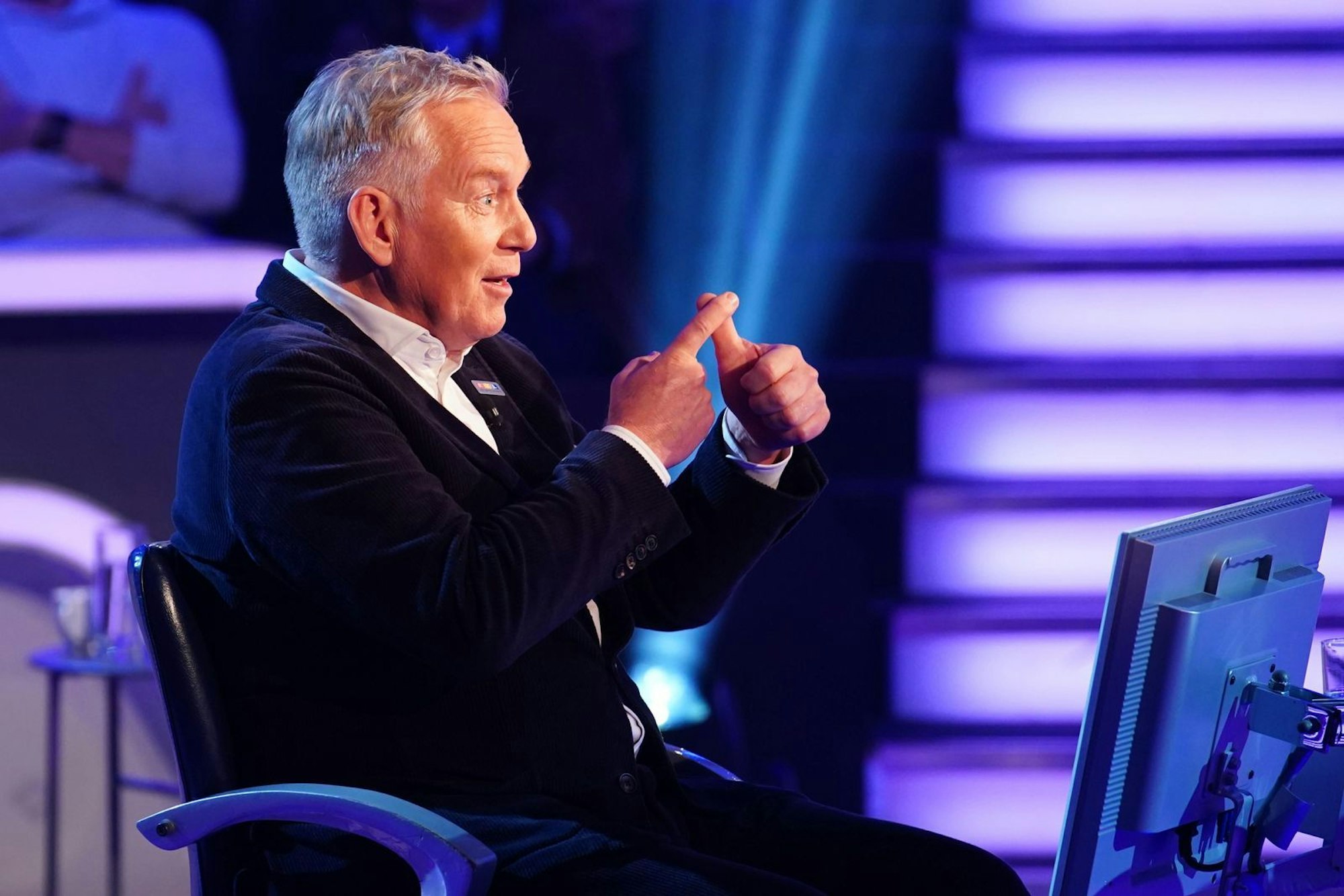 Nach Sonja Zietlow, Till Reiners und Katarina Witt war Kerner der vierte und letzte Promi beim WWM-Special. (Bild: RTL / Stefan Gregorowius)