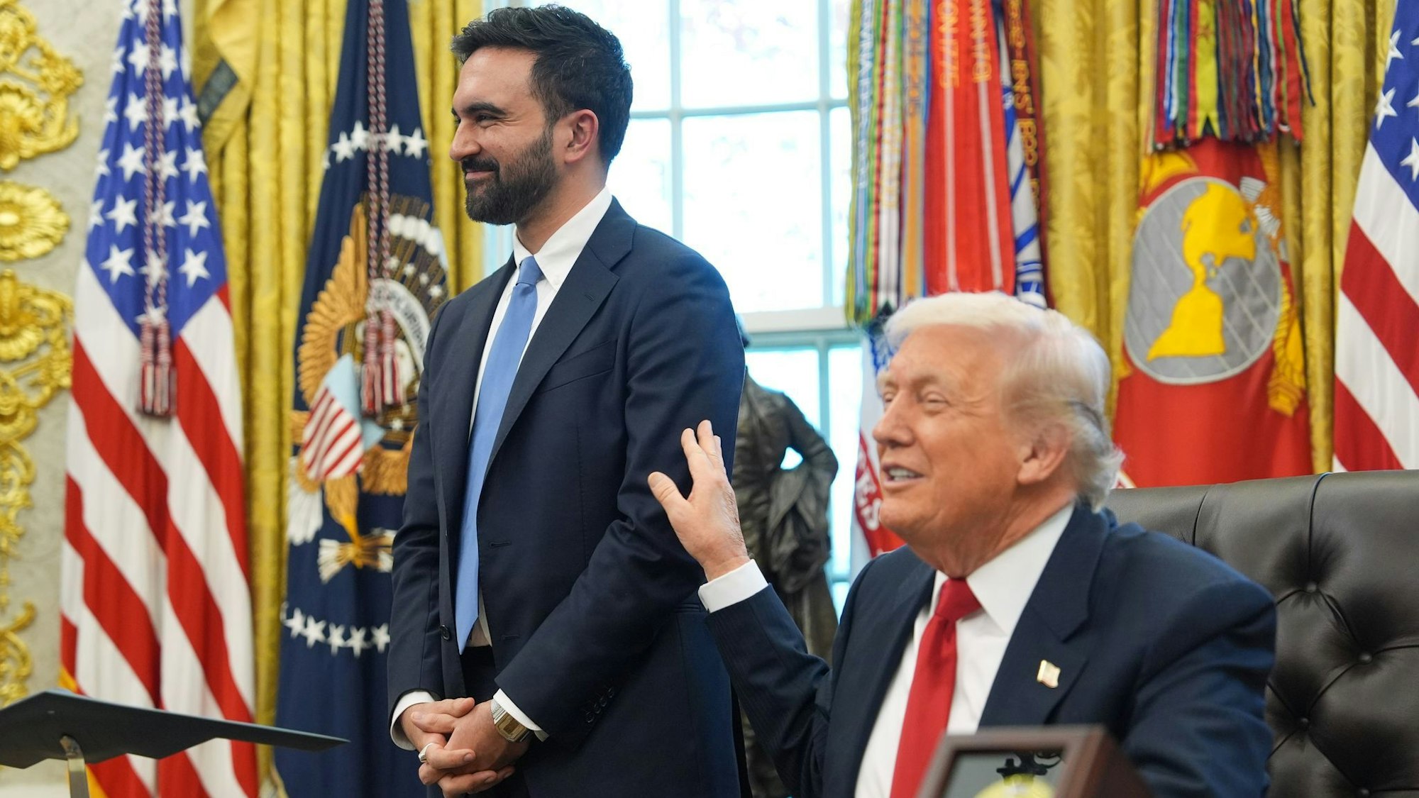 Trump schien von Mamdani begeistert.