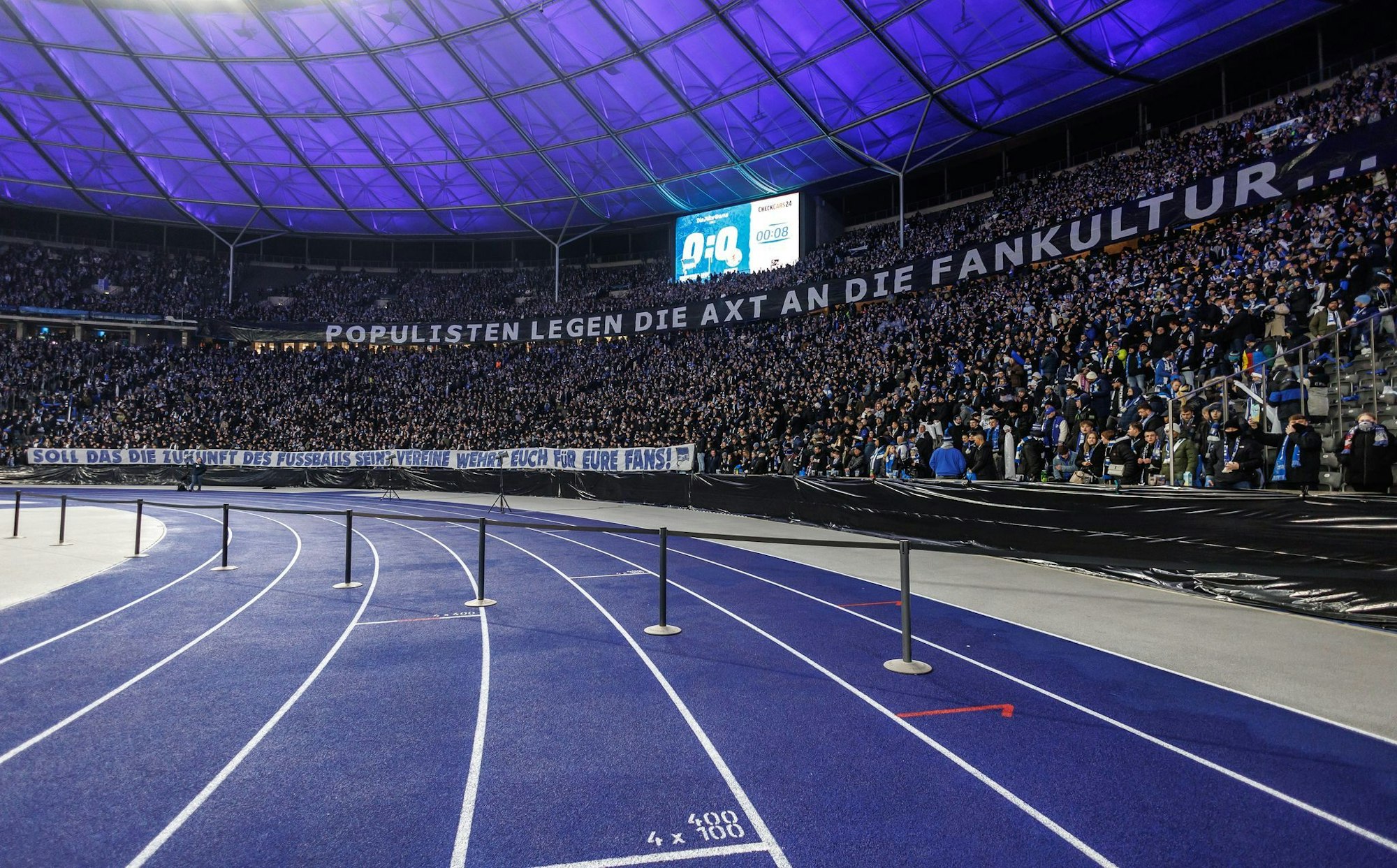 Auch die Fans von Hertha BSC haben ihren Unmut geäußert.