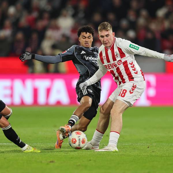 Umkämpftes Duell zwischen dem 1. FC Köln und Eintracht Frankfurt.