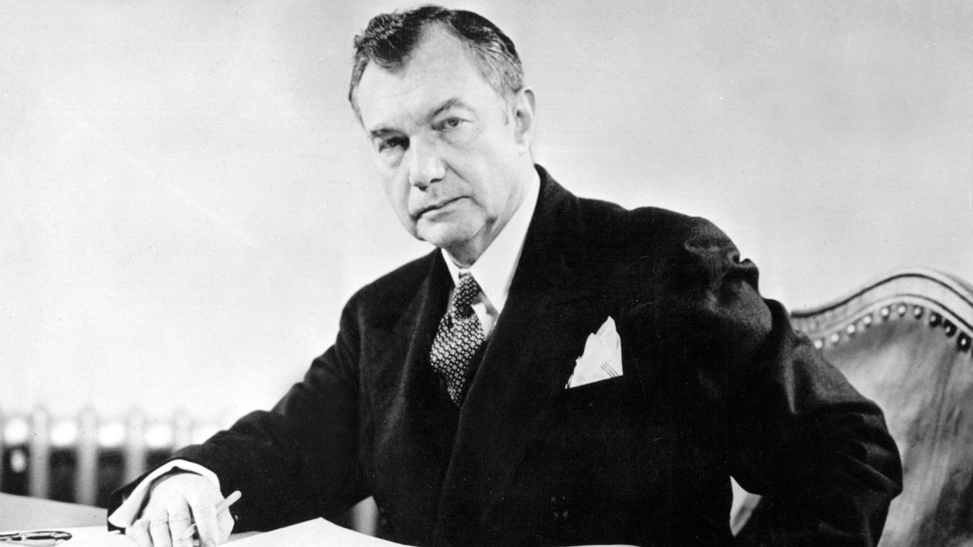 Der US-Chefankläger in den Nürnberger Kriegsverbrecherprozessen, Robert H. Jackson, aufgenommen 1946 (Archivfoto)