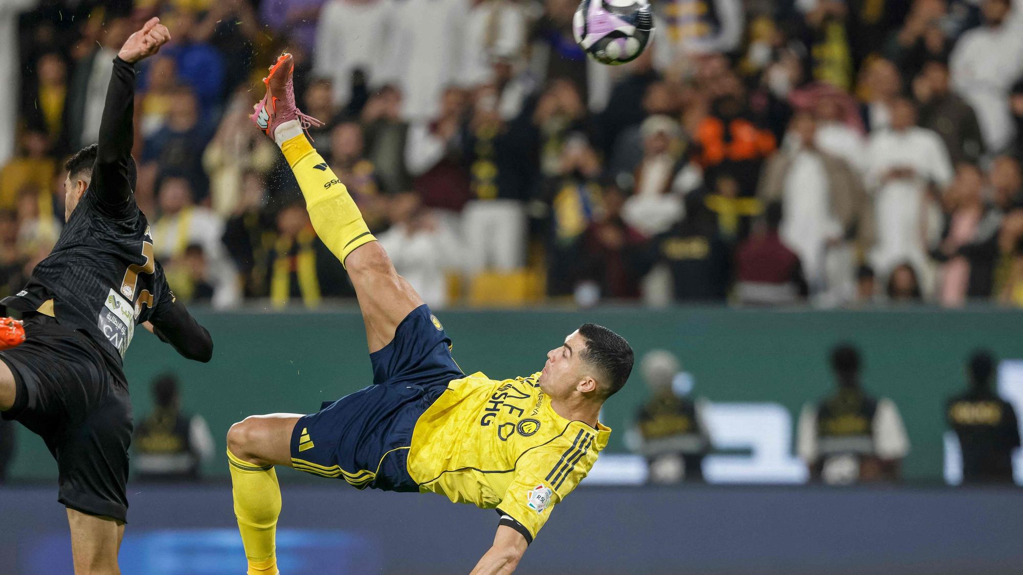 Cristiano Ronaldo mit einem Fallrückzieher.