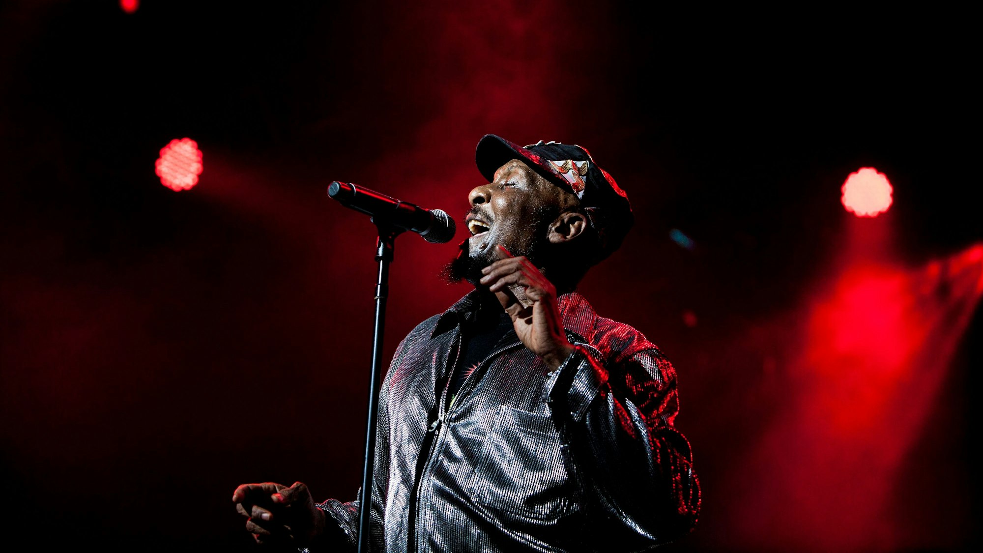 Der bekannte Reggae-Musiker Jimmy Cliff bei einem Konzert in Australien 2015.
