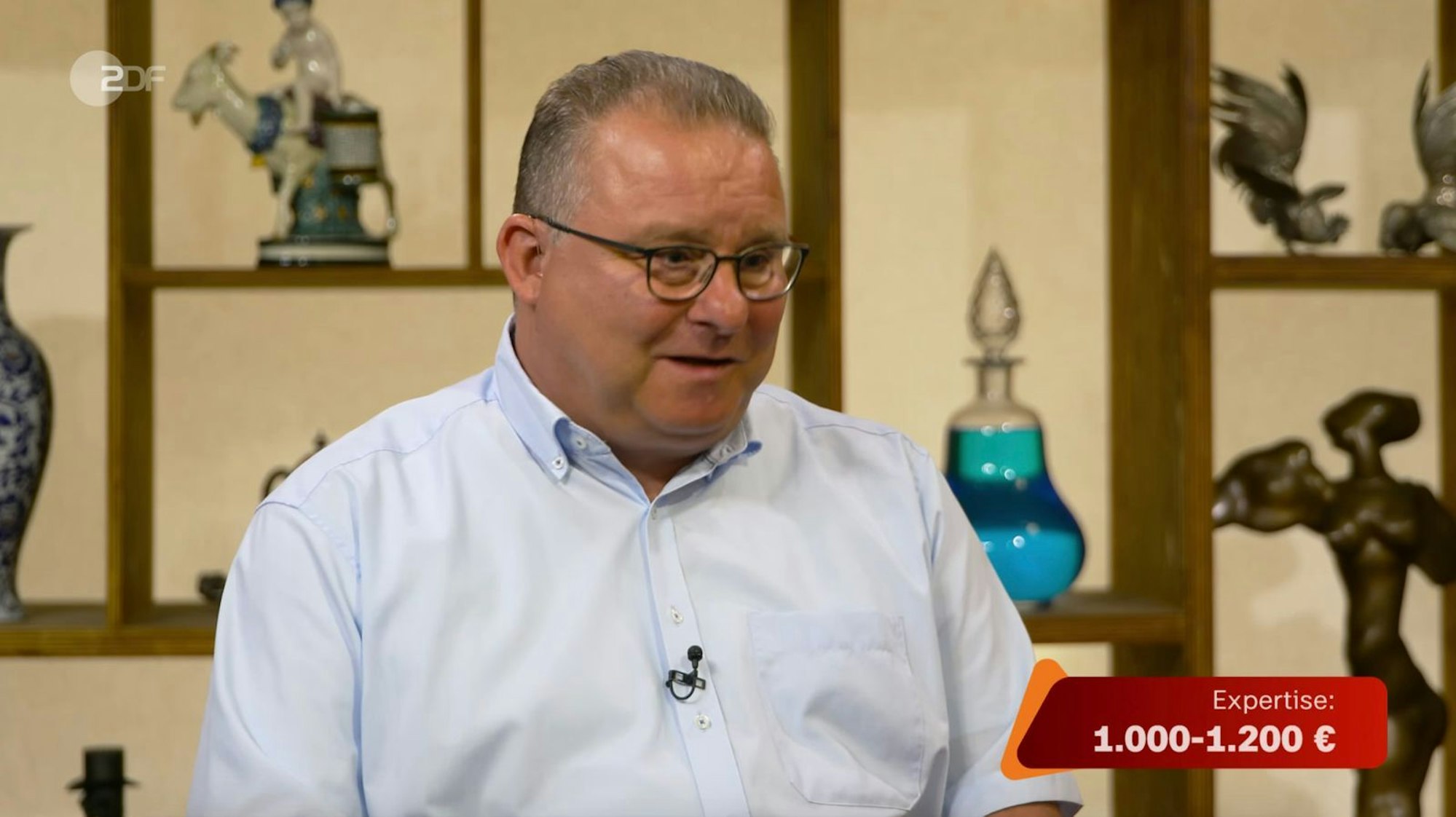 Für seinen animalischen Schatz wünschte sich der Verkäufer nur 100 Euro. Da fiel ihm Lichter fast ins Wort: „Mir ist das zu wenig.“ (Bild: ZDF)