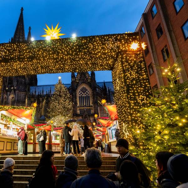 Der Weihnachtsmarkt am Kölner Dom.
