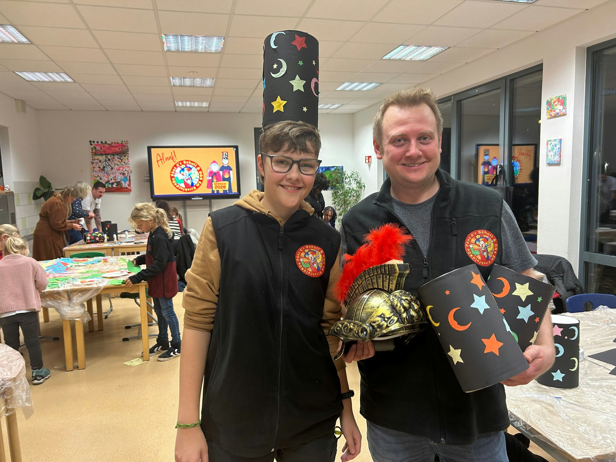 Maya und Felix Piepenbrock mit Verkleidungen