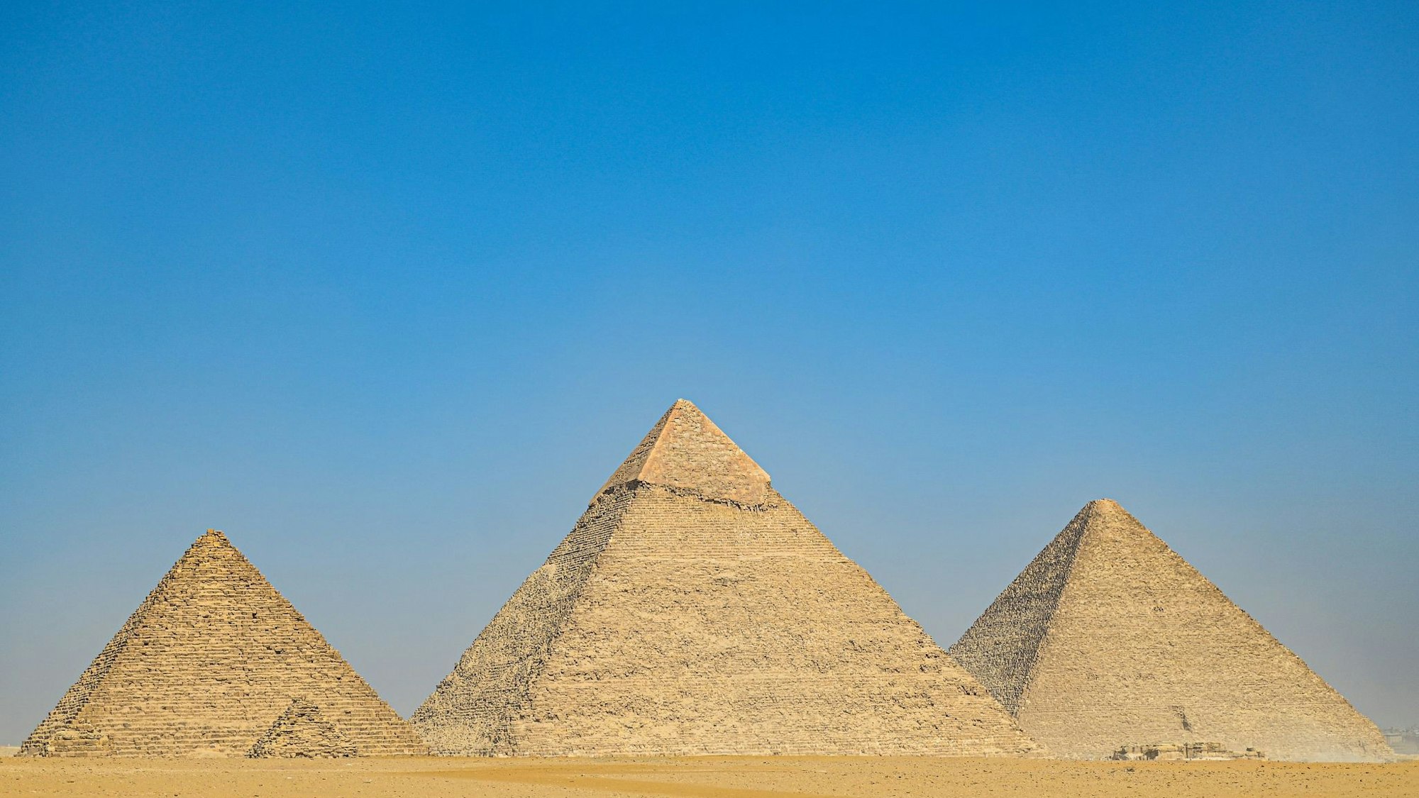 Die Pyramiden von Gizeh in Ägypten.